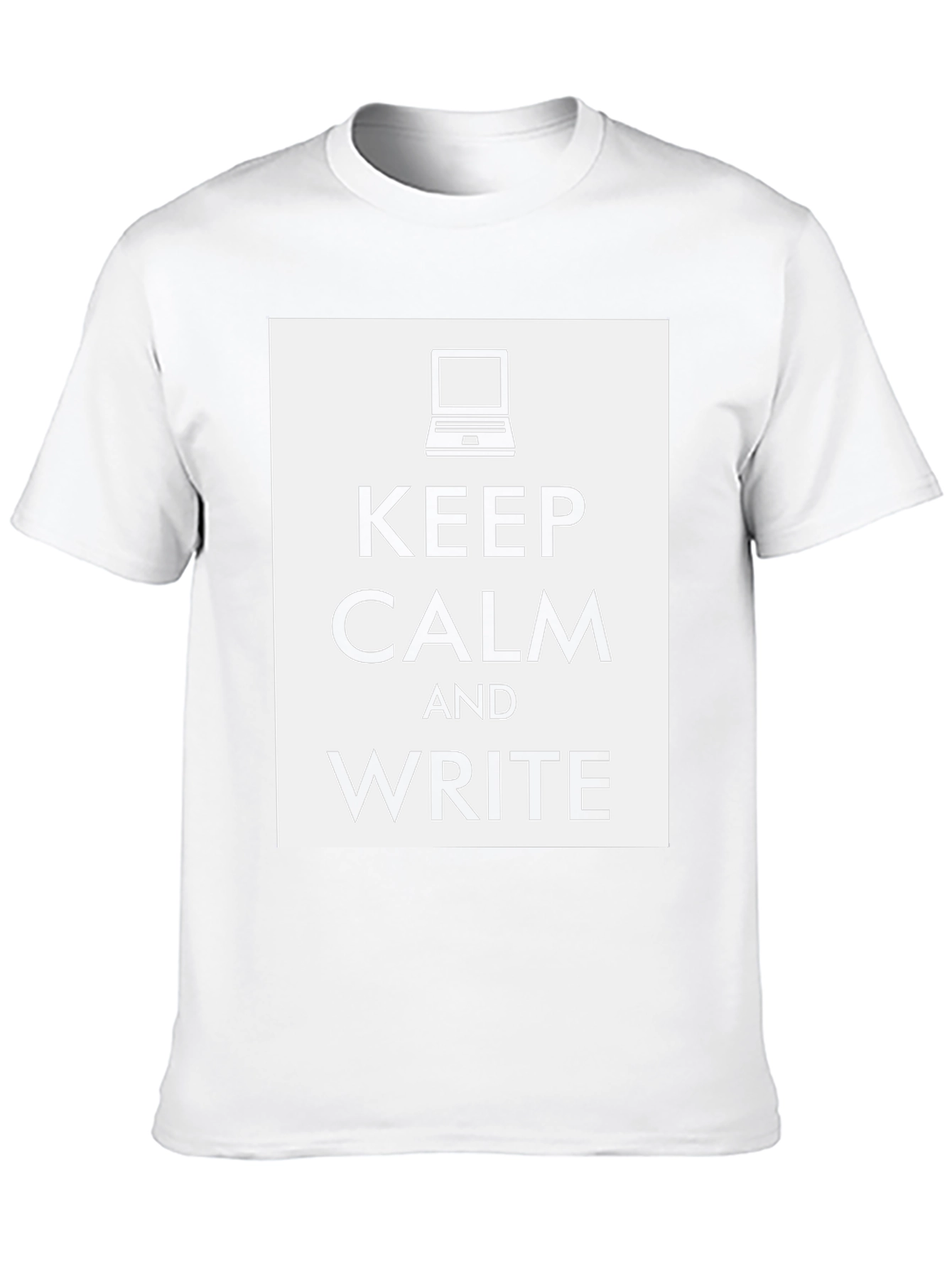 Black Keep Calm and Write T-Shirt - Writer's Tee view 10