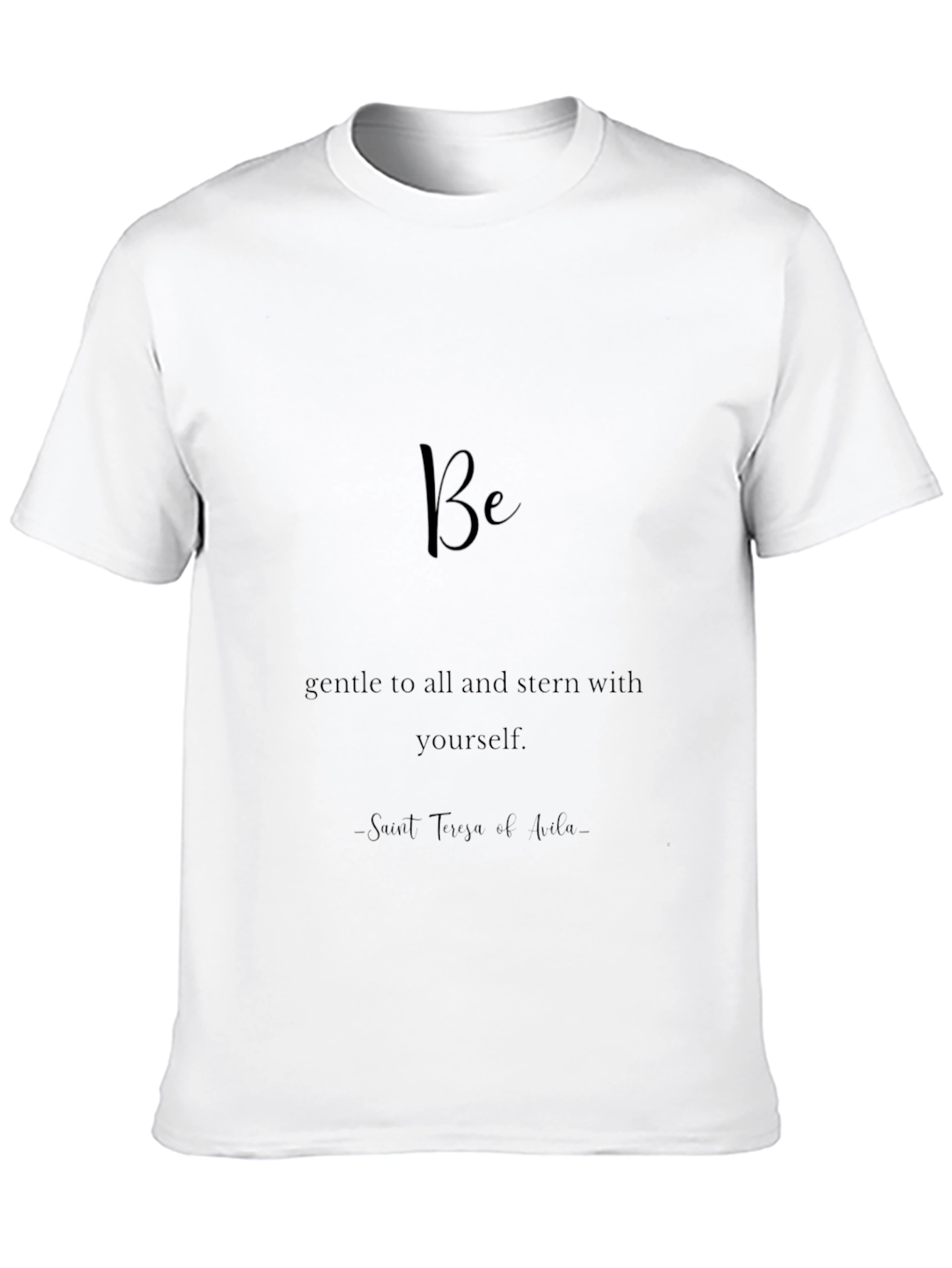Black Inspirational Black T-Shirt - Be Gentle view 10