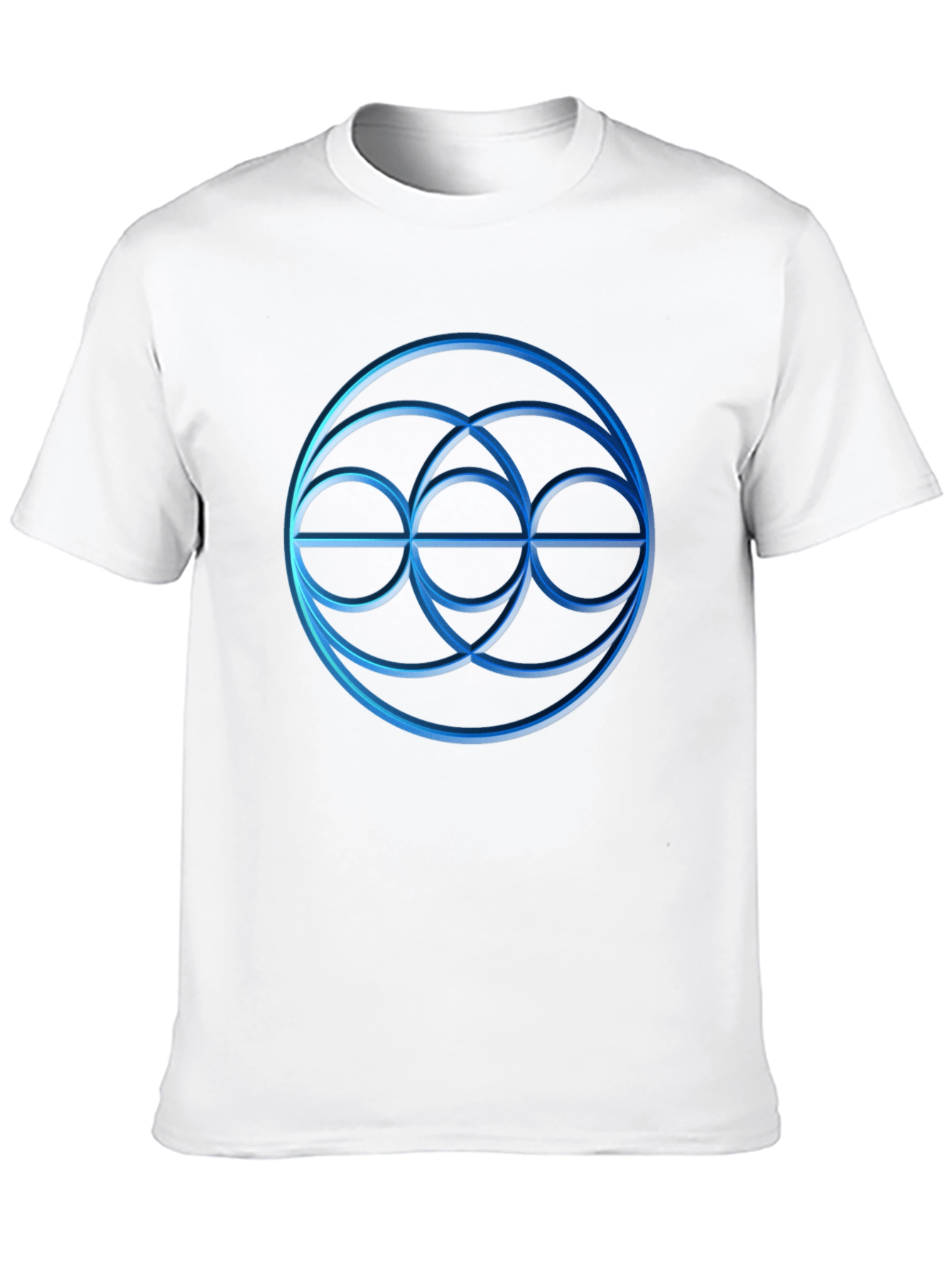 Black Geometric Circle Graphic Tee - Stylish Menswear view 10