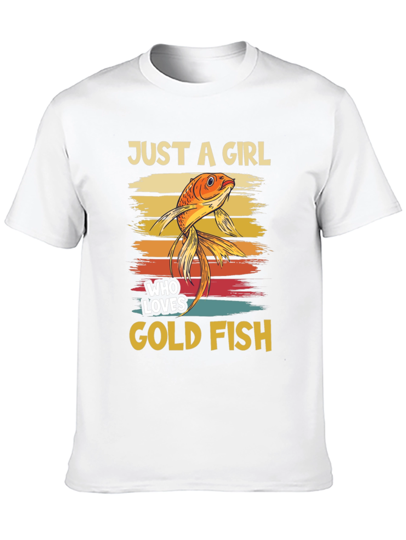 Black Just A Girl Who Loves Goldfish T-Shirt view 10