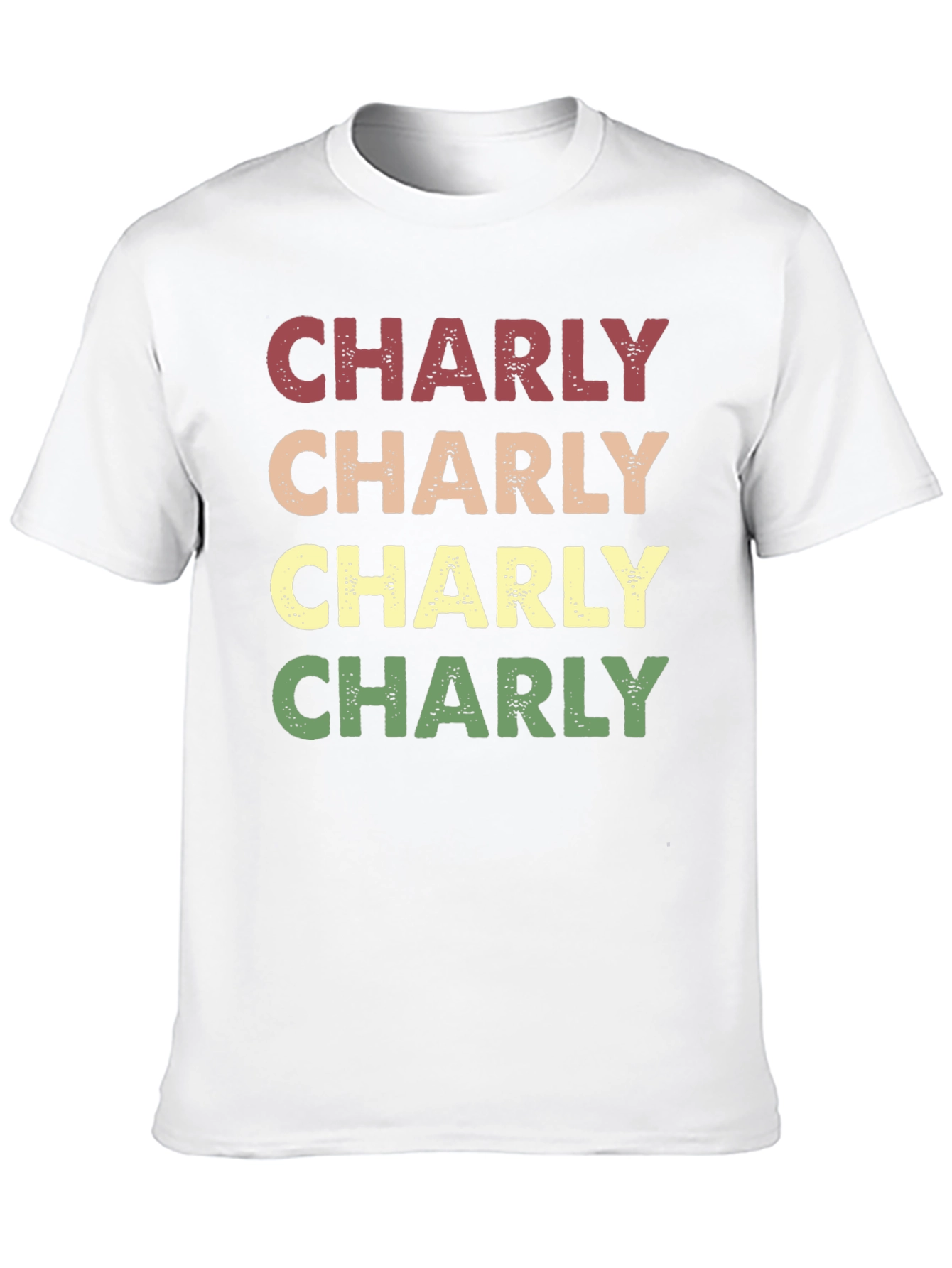 Black Retro Charly T-Shirt - Vintage Style Name Tee view 10