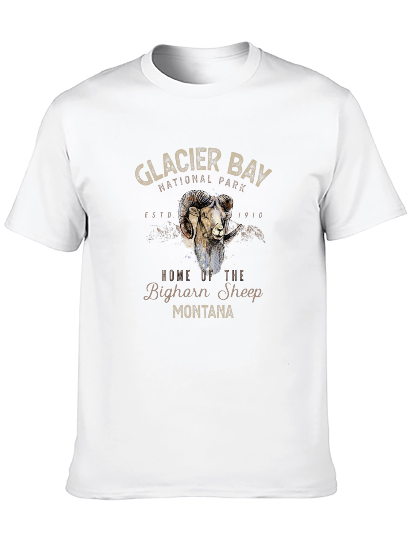 Black Glacier Bay National Park Bighorn Sheep T-Shirt view 10