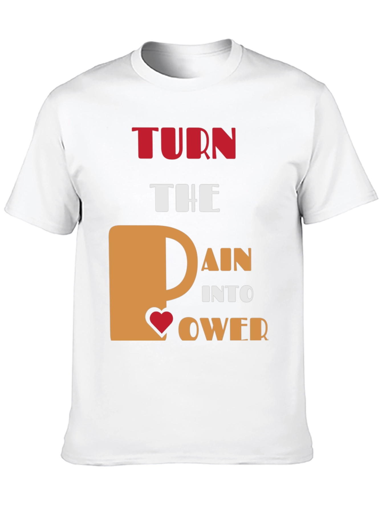 Black Turn Pain Into Power Graphic T-Shirt view 10