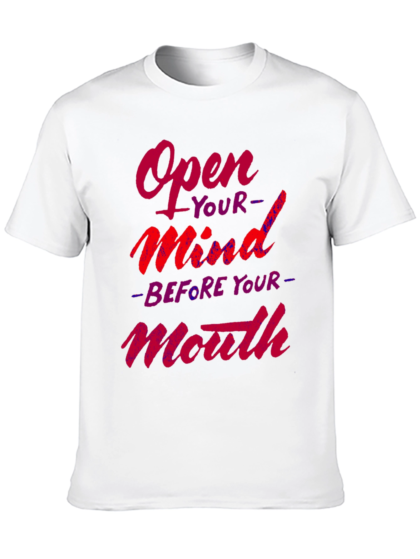 Black Open Mind Graphic Tee - Inspiring Slogan T-Shirt view 10