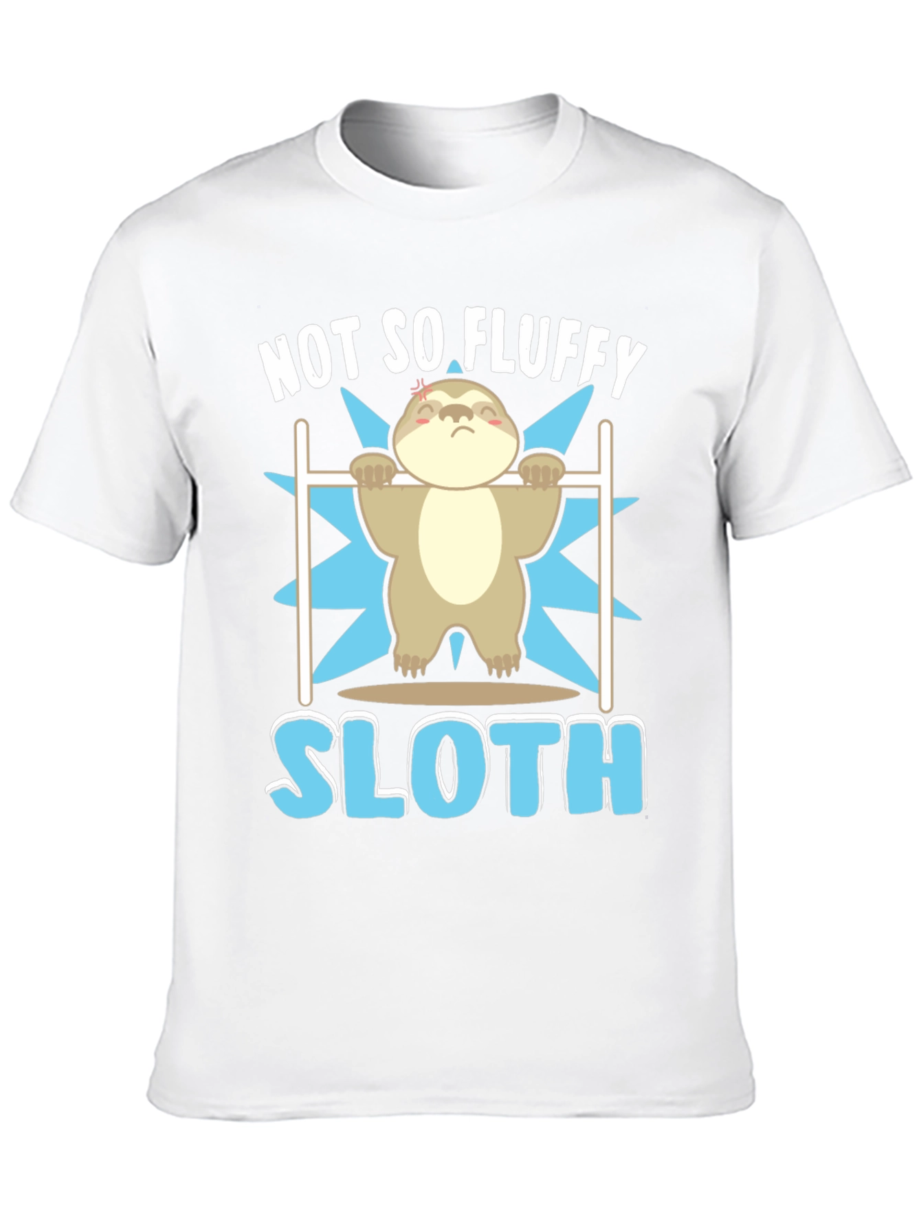 Black Not So Fluffy Sloth Gym T-Shirt view 10