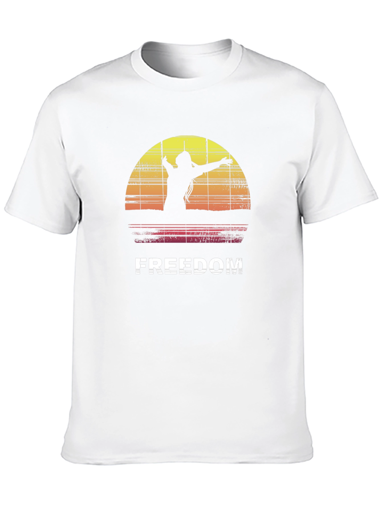 Black Freedom Graphic Tee - Sunset Silhouette Shirt view 10