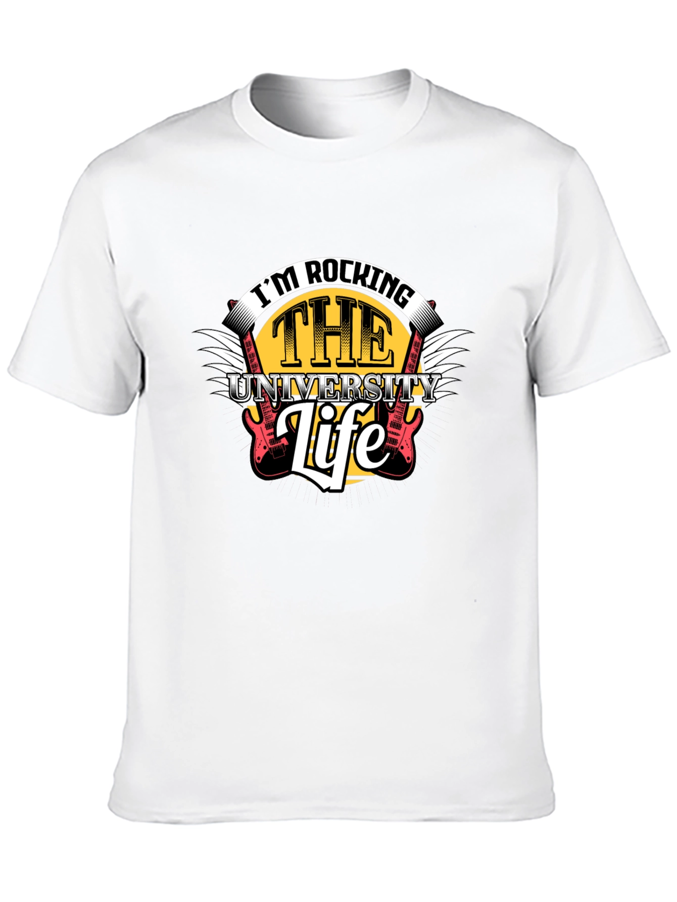 Black Rocking the University Life Graphic Tee view 10