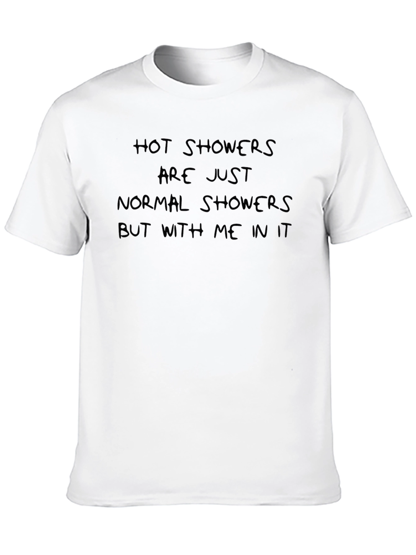 Black Hot Showers Funny Black T-Shirt view 10