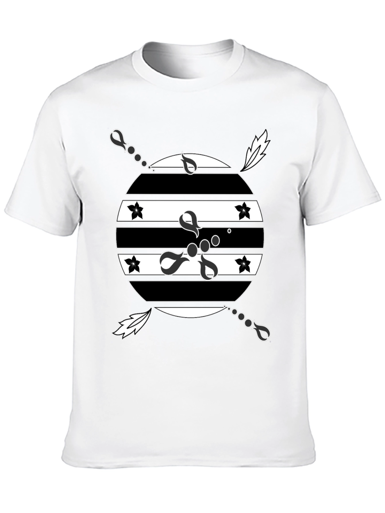 Black Men's Black Graphic T-Shirt - Retro Design view 10