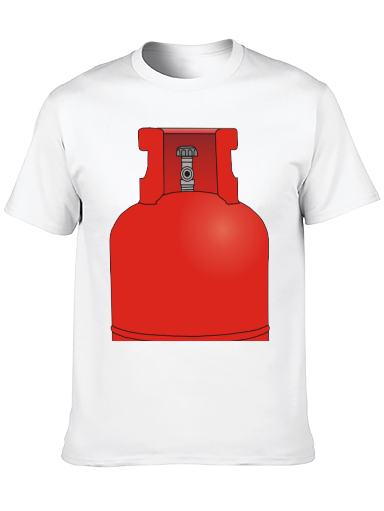 Black Red Propane Tank Graphic Tee - Bold & Unique Design view 10