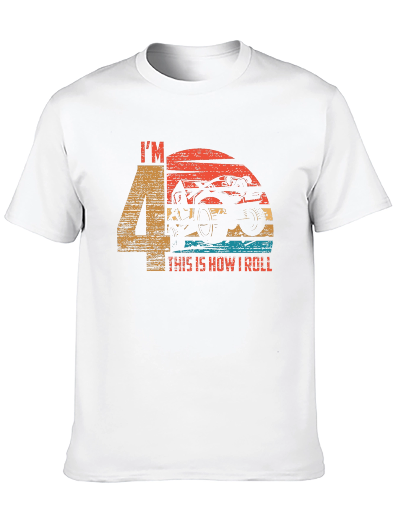 I'm 4 This Is How I Roll ATV Birthday T-Shirt - 10