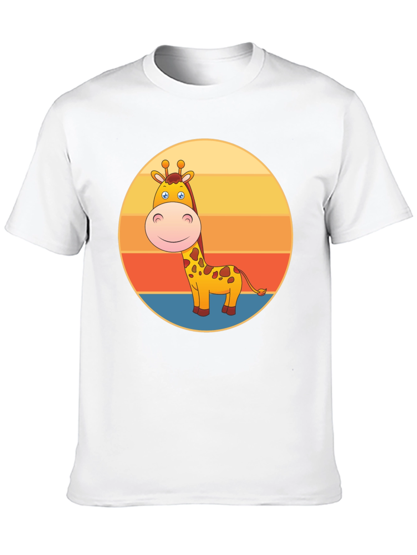 Black Giraffe Sunset Graphic Tee - Fun Animal T-Shirt view 10