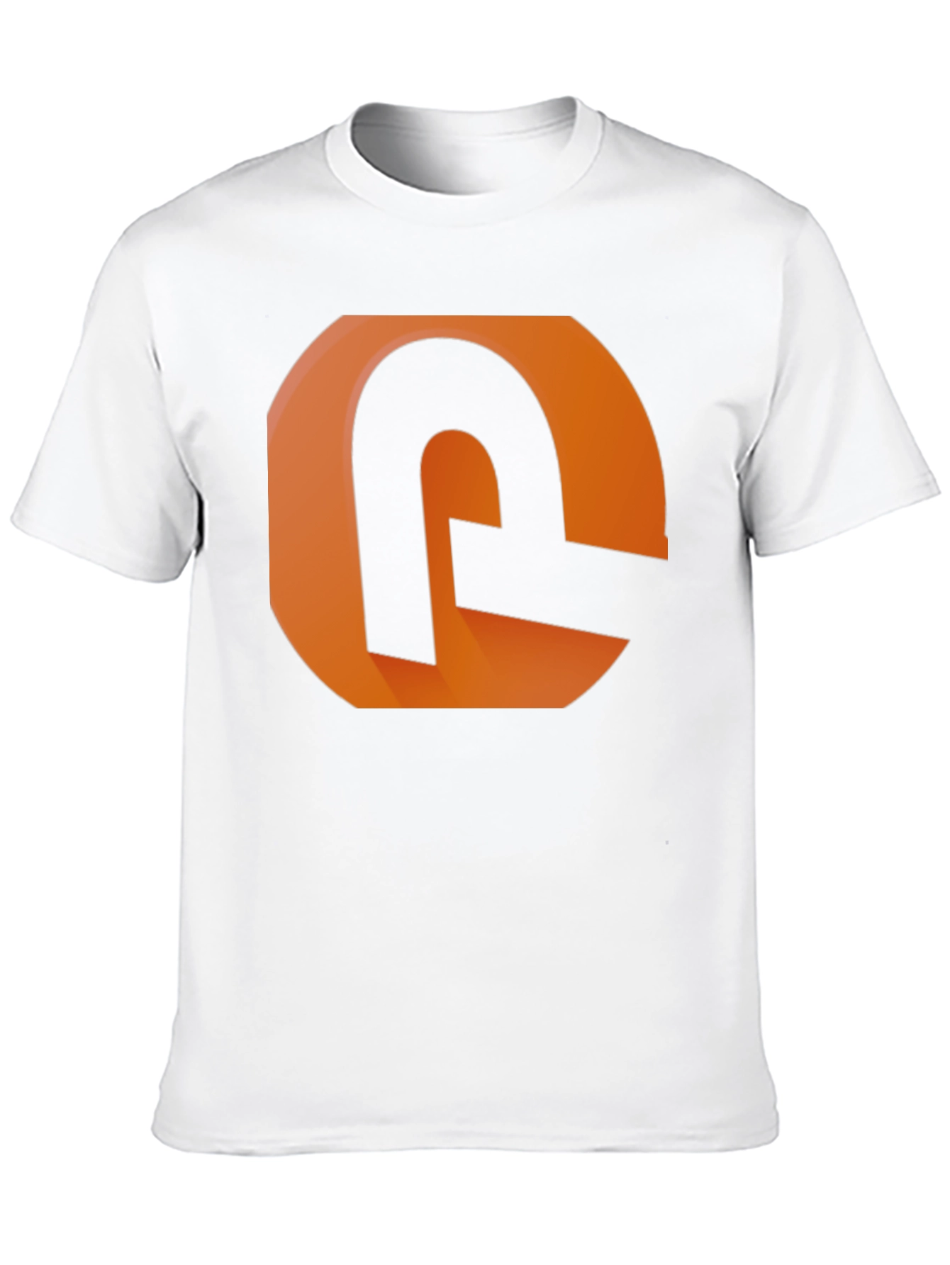 Black Modern Graphic Tee - Orange and Black Design view 10