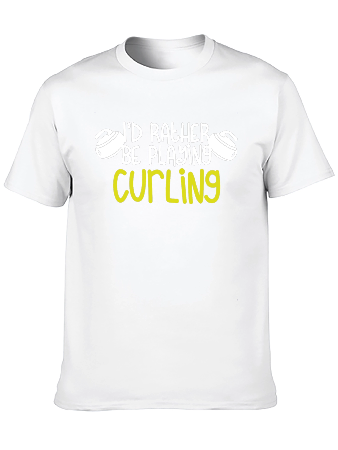 Black Curling Player Graphic Tee - I'd Rather Be Curling view 10