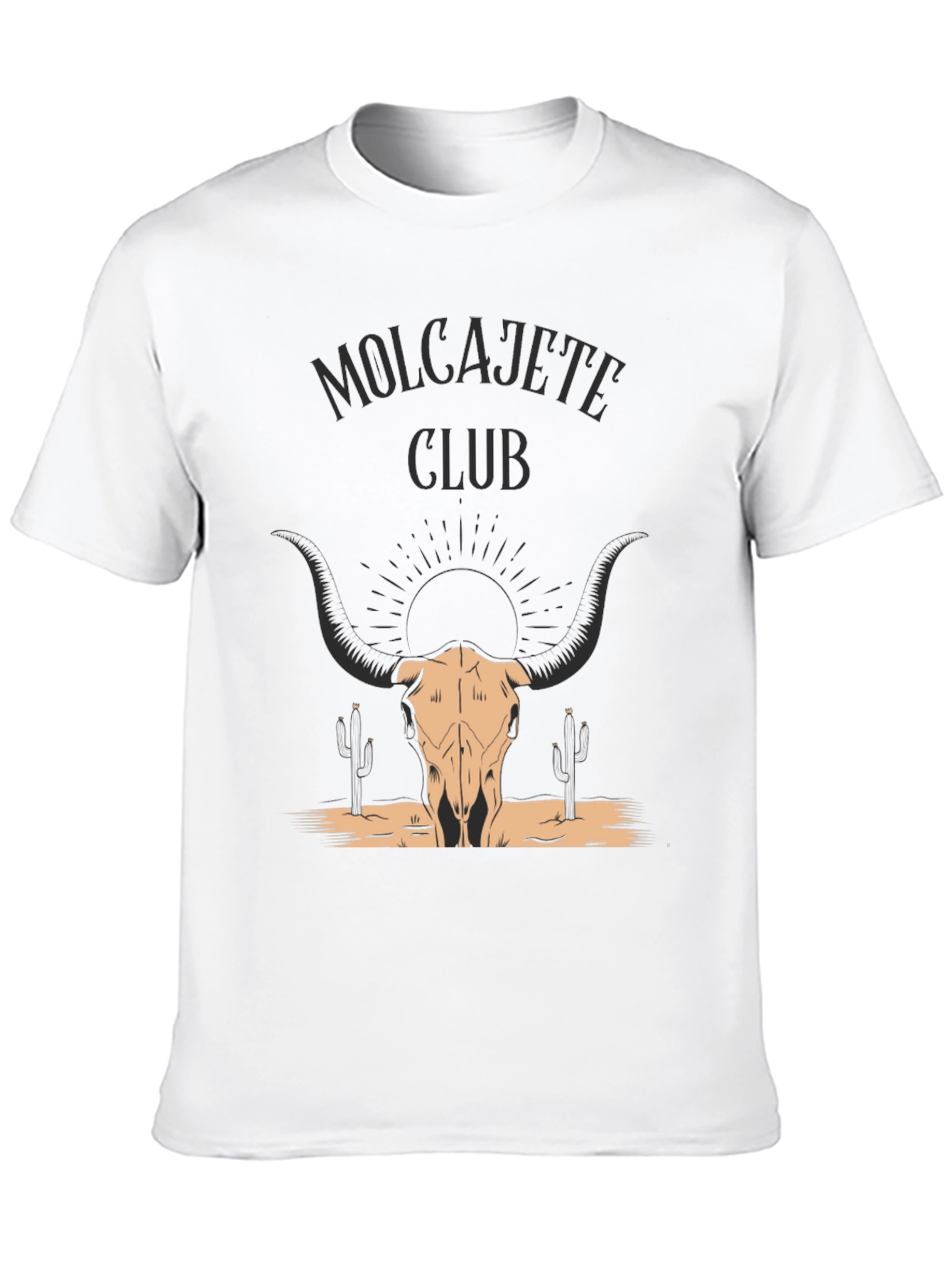 Black Molcajete Club Bull Skull Graphic Tee view 10