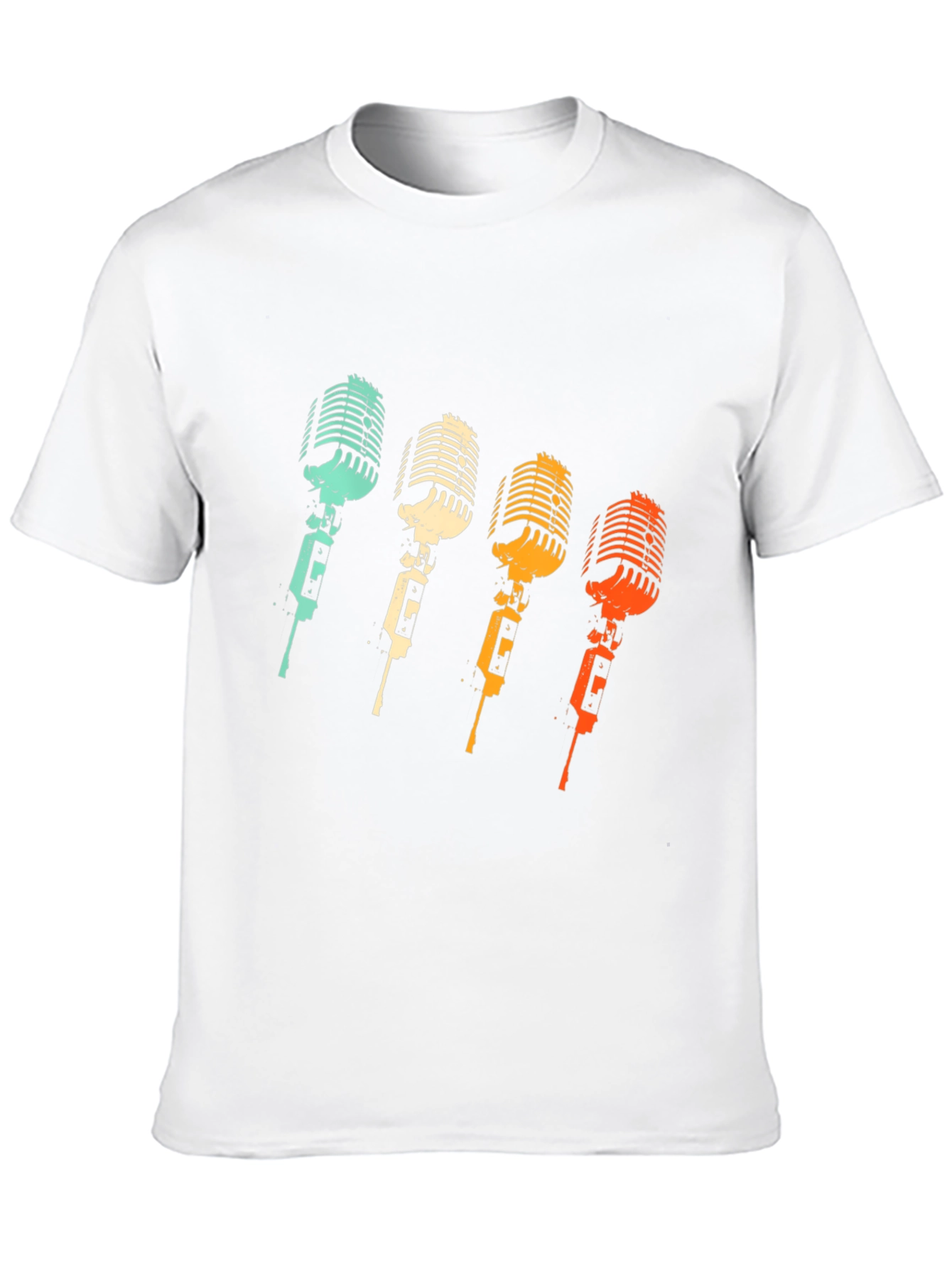 Black Retro Microphone T-Shirt - Vintage Music Lover Tee view 10