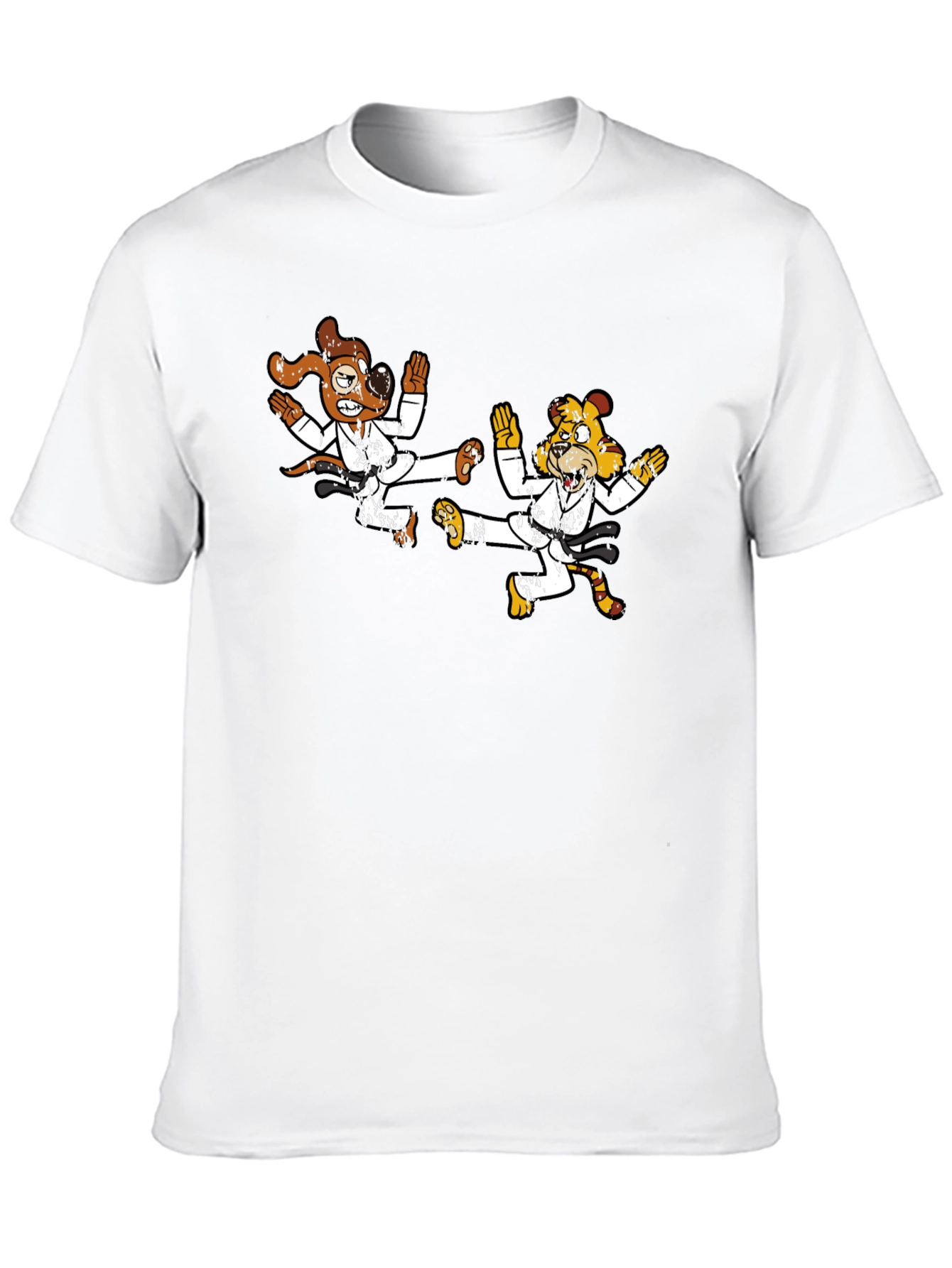 Black Karate Animals Black T-Shirt view 10