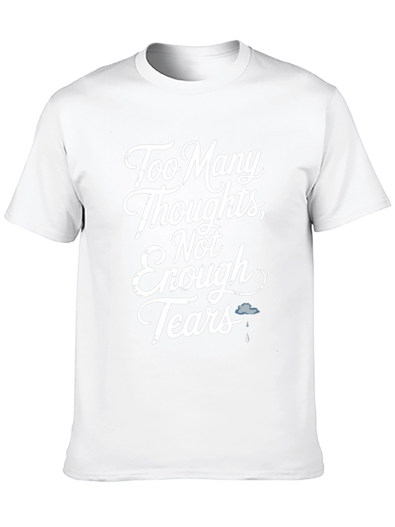 Black Too Many Thoughts Graphic T-Shirt view 10