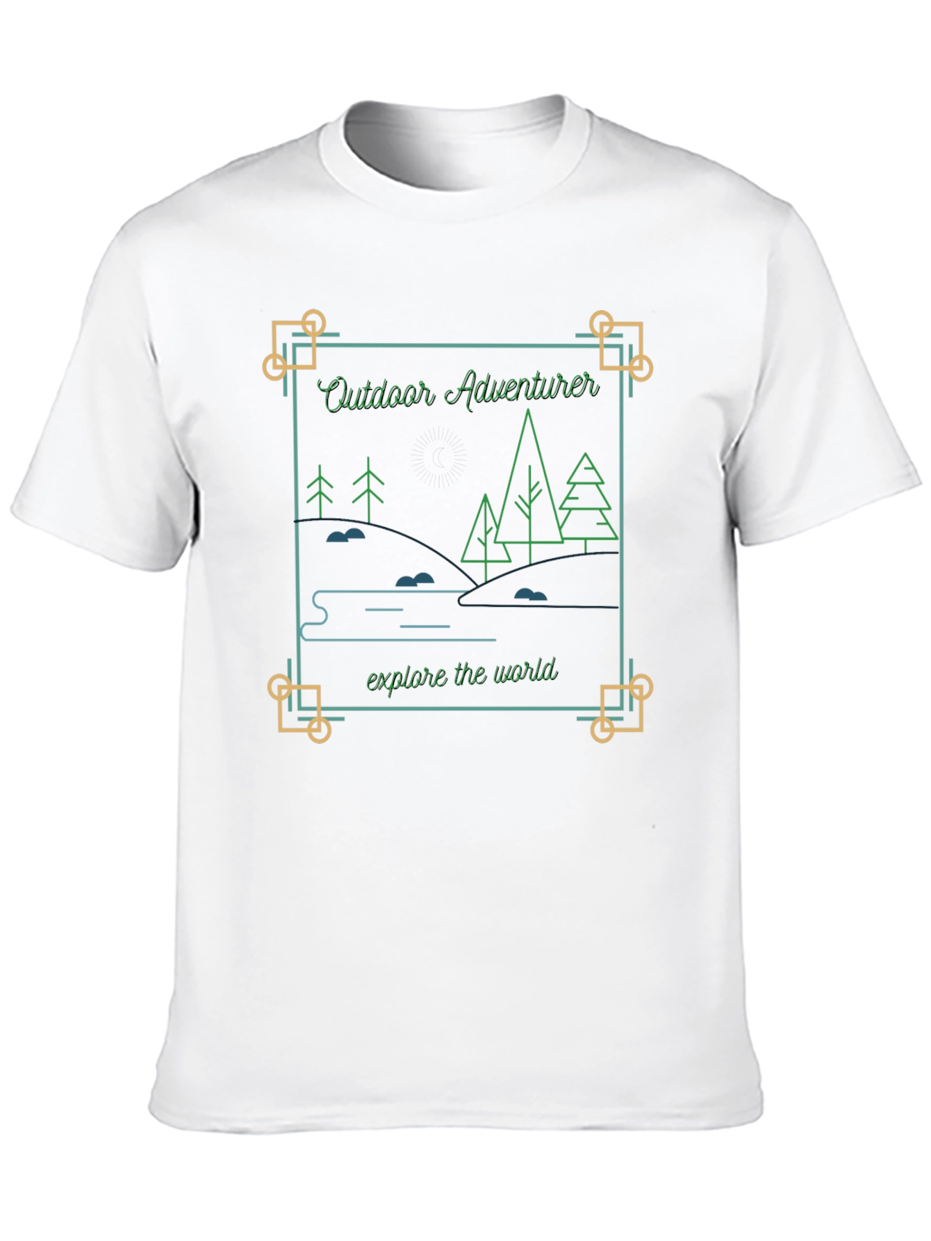 Black Outdoor Adventurer Graphic Tee - Explore The World view 10