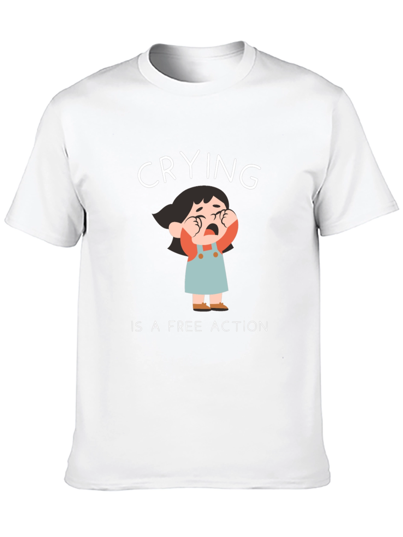 Black Crying is a Free Action Black T-Shirt view 10