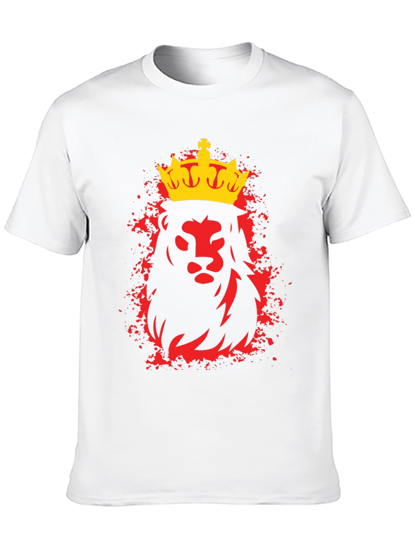 Black King Lion Graphic Tee - Black Crew Neck T-Shirt view 10