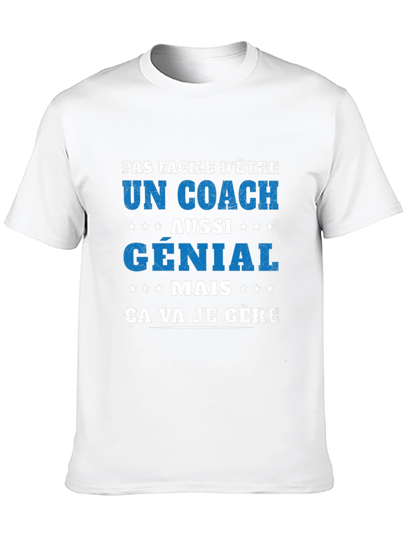 Black Funny Coach T-Shirt - Pas Facile D'Être view 10