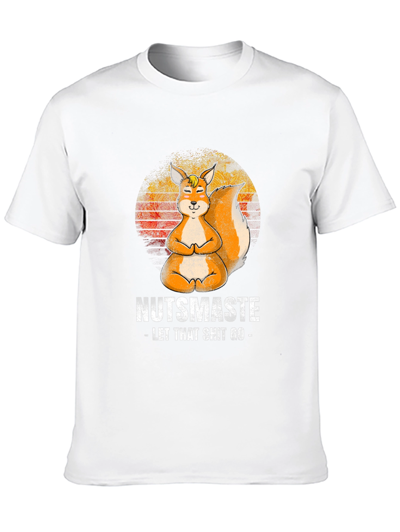 Black Nutsmaste Squirrel T-Shirt - Let That Shit Go - Yoga Squirrel view 10