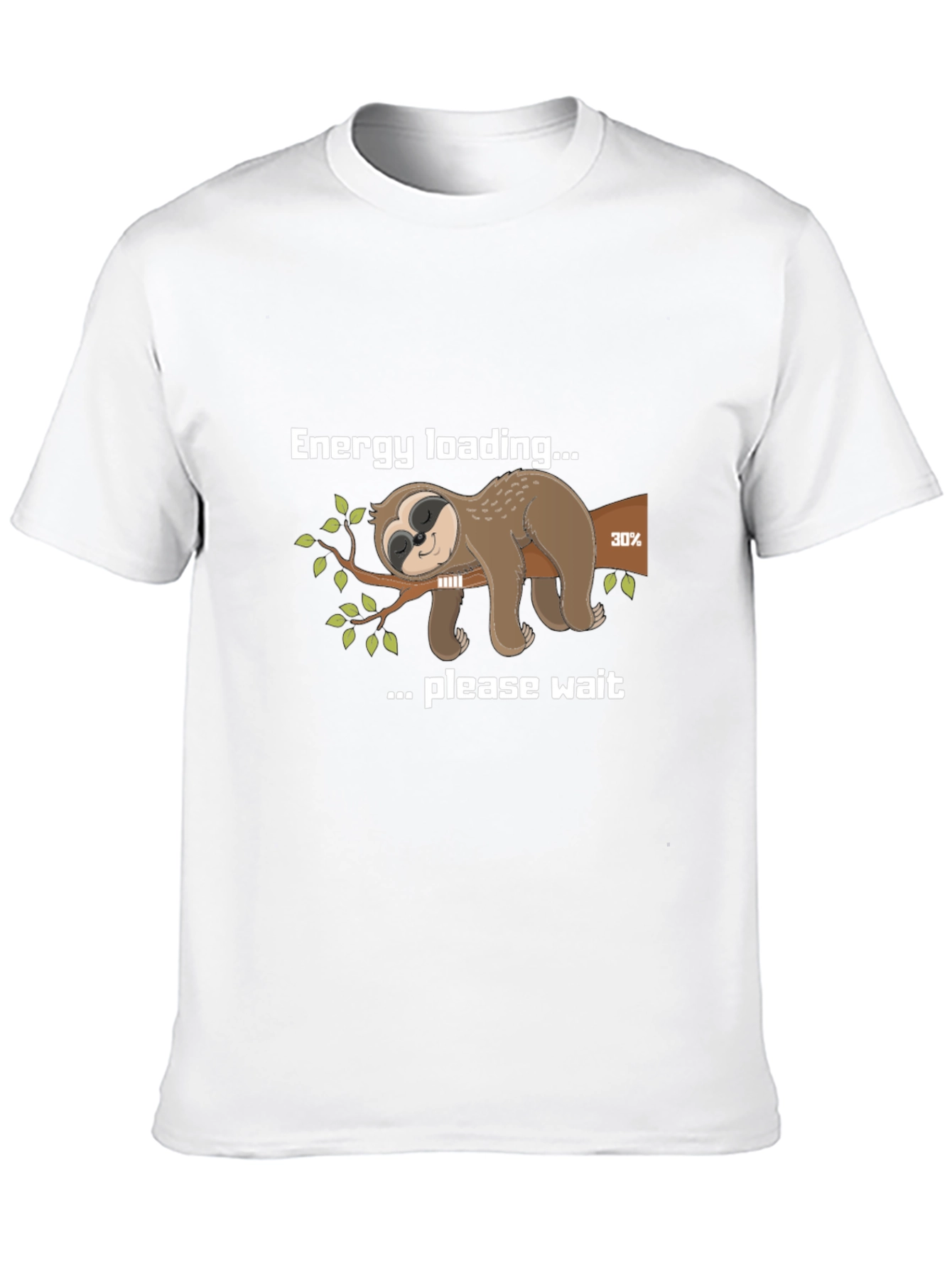 Black Energy Loading Sloth Graphic Tee view 10