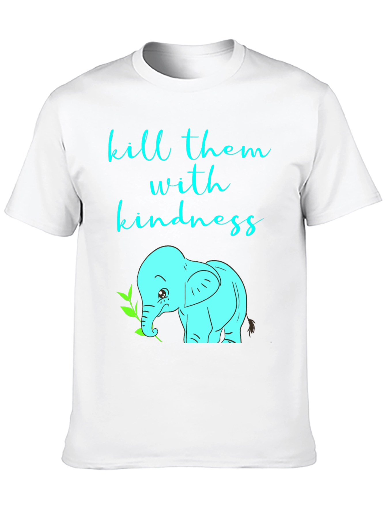 Black Kindness Elephant Graphic Tee - Unisex Soft Cotton T-Shirt view 10