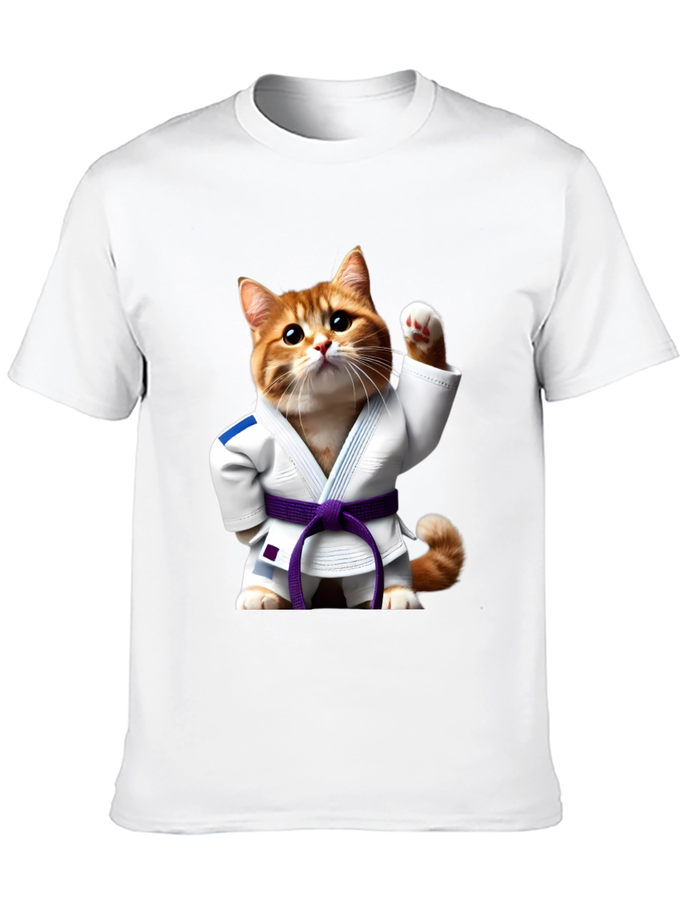 Black Jiu-Jitsu Cat T-Shirt - Martial Arts Kitten Tee view 10