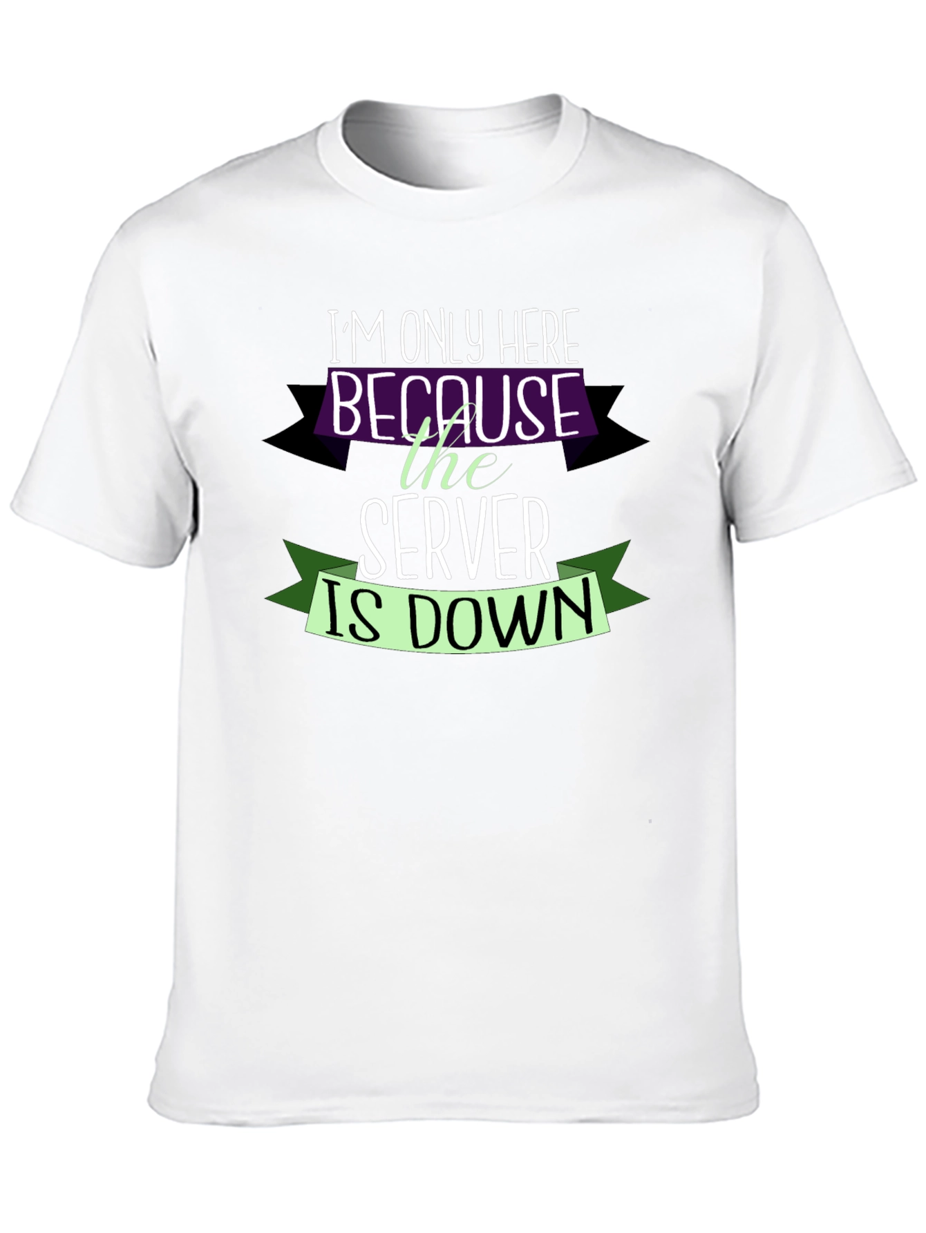 Black Server Down Funny IT T-Shirt view 10