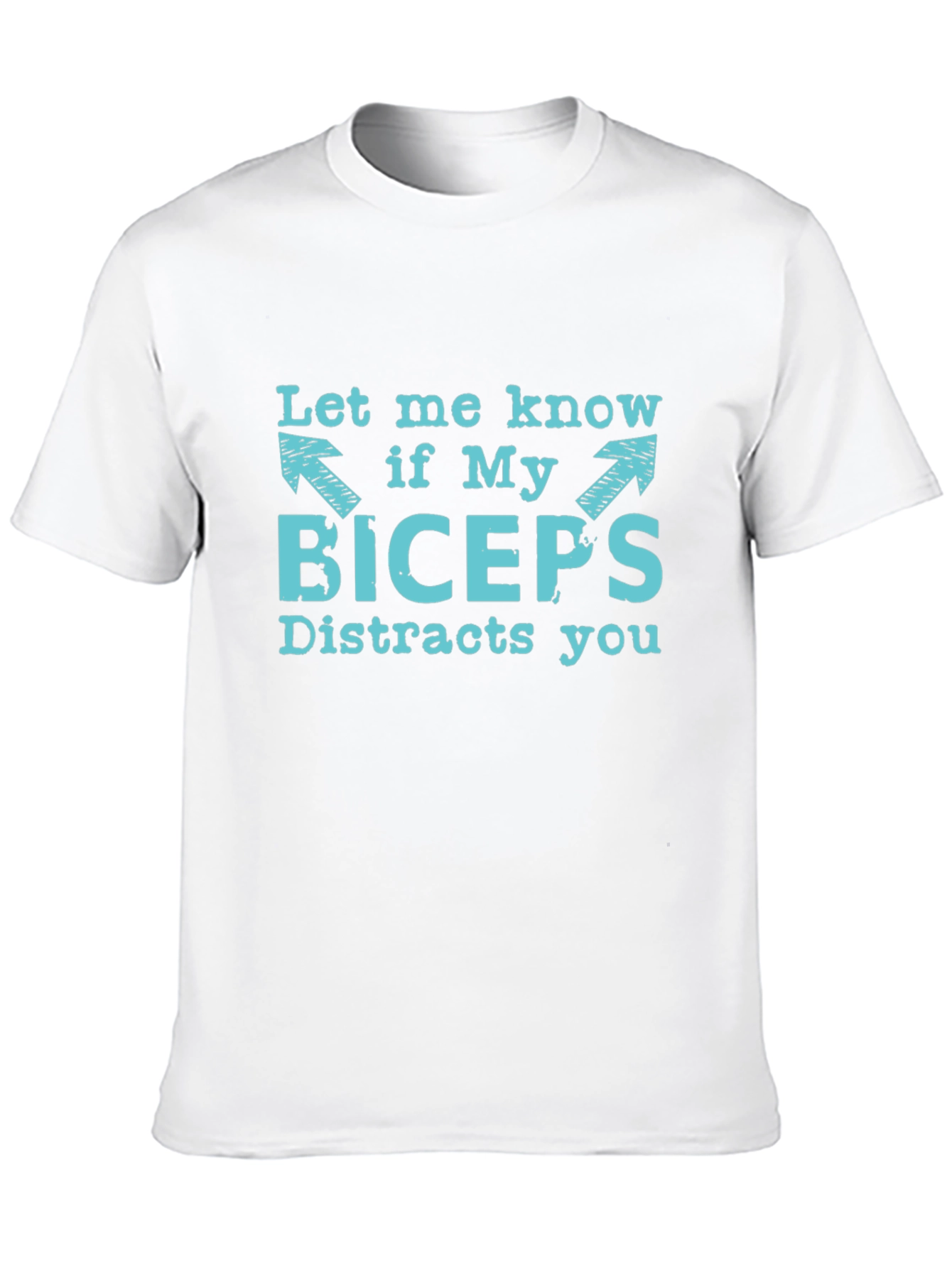 Black Funny Biceps Distraction T-Shirt - Let Me Know view 10
