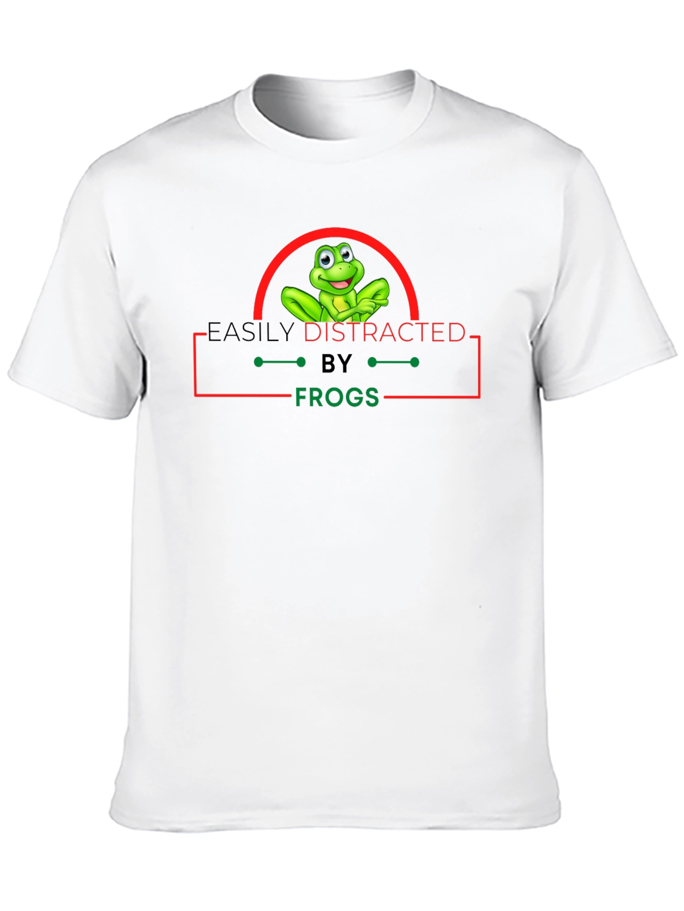 Black Easily Distracted by Frogs Graphic Tee view 10