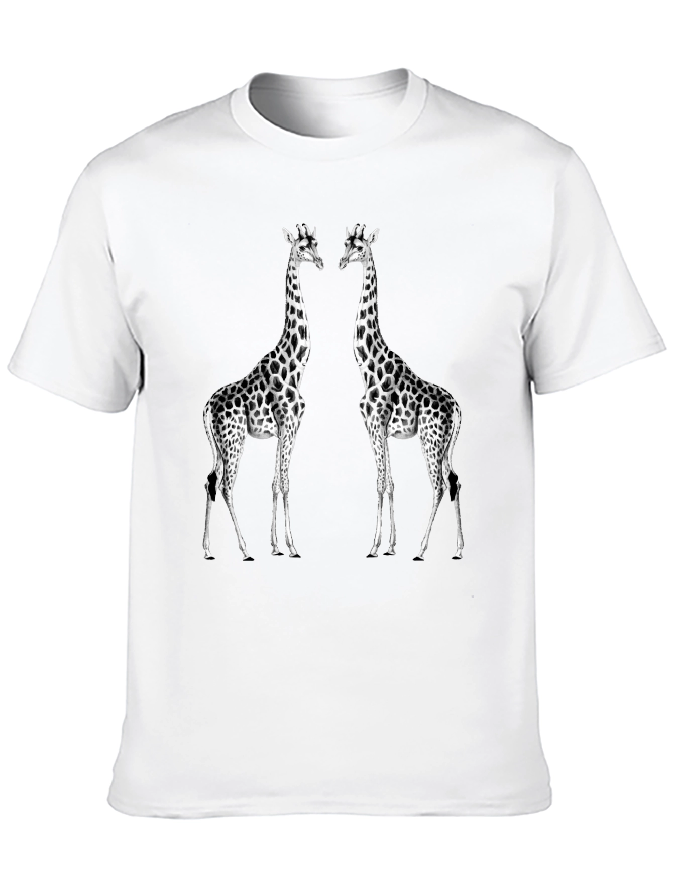 Black Giraffe Graphic Tee - Unisex Black T-Shirt view 10