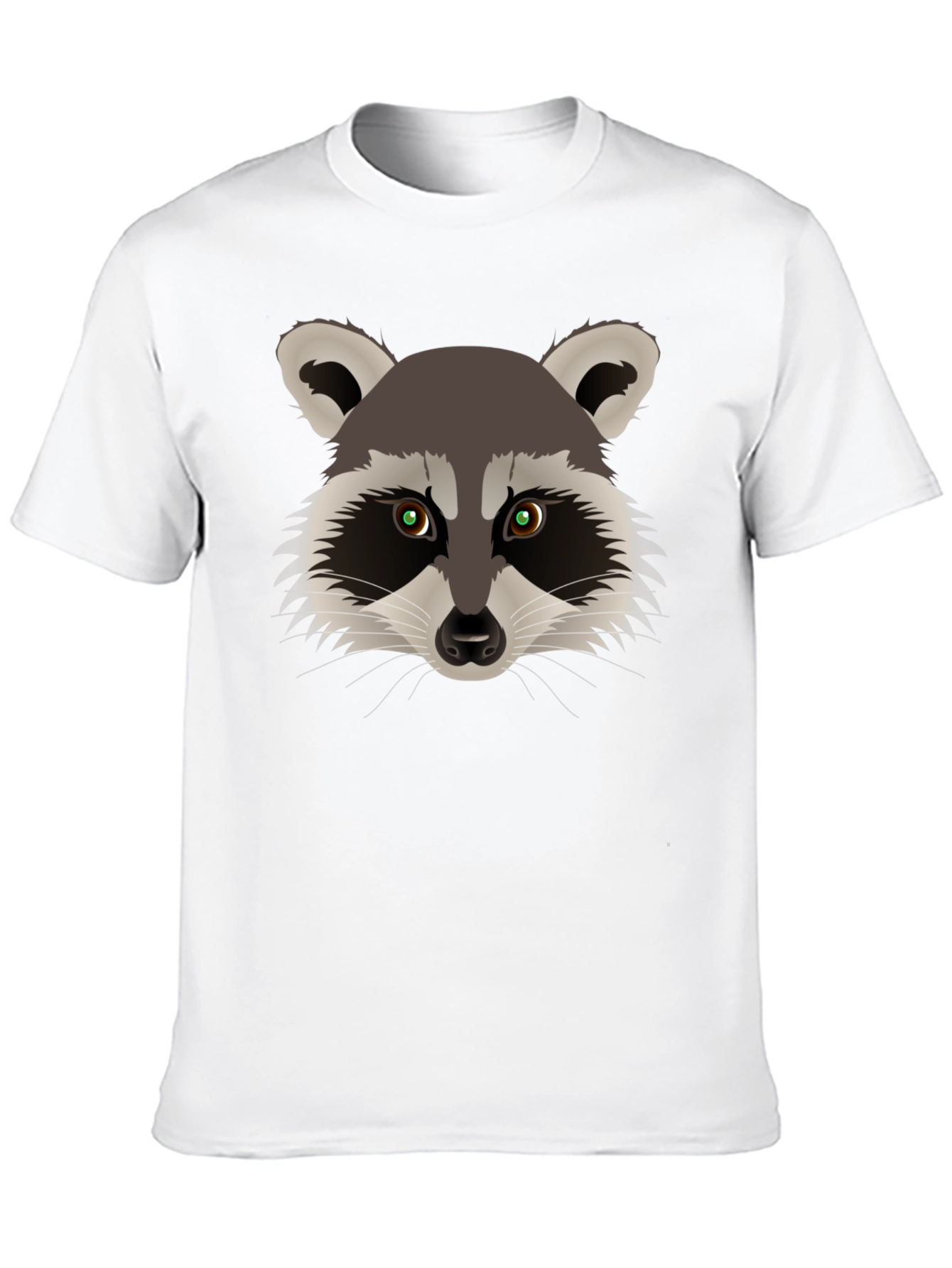 Black Raccoon Graphic Tee -  Unisex Black Cotton T-Shirt view 10