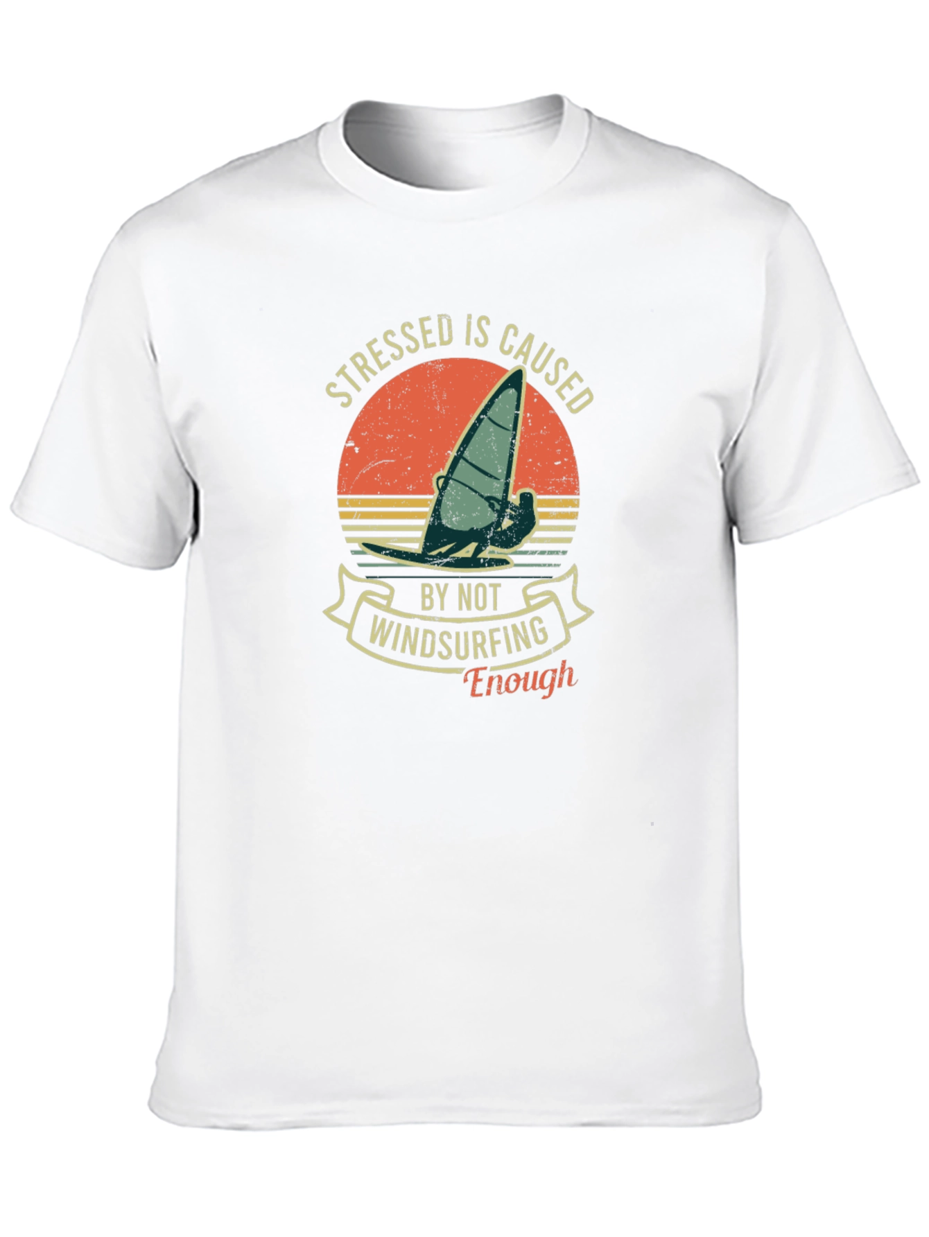 Black Windsurfing T-Shirt: Stressed Is Caused By Not Windsurfing Enough view 10