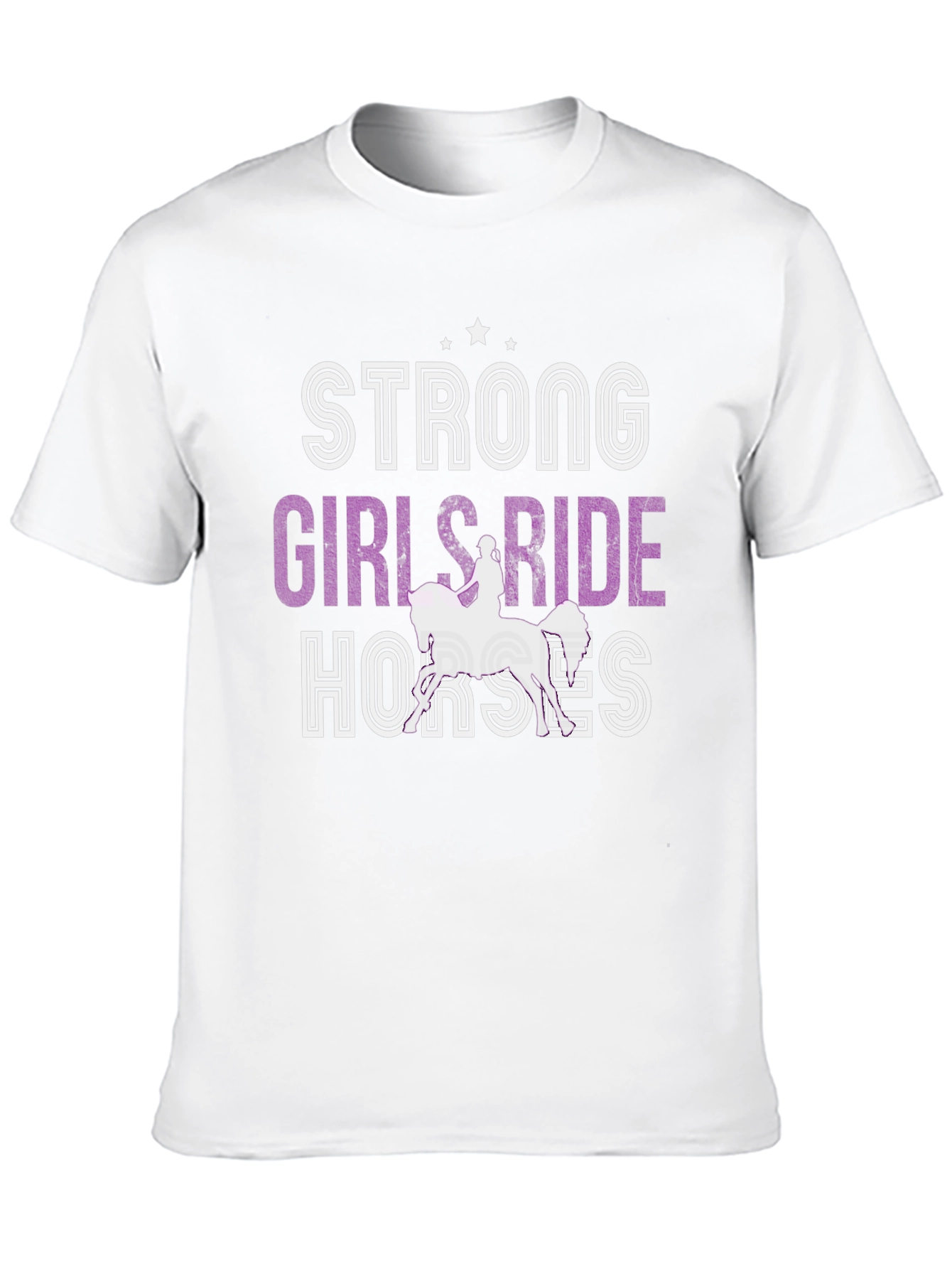 Black Strong Girls Ride Horses Graphic Tee view 10