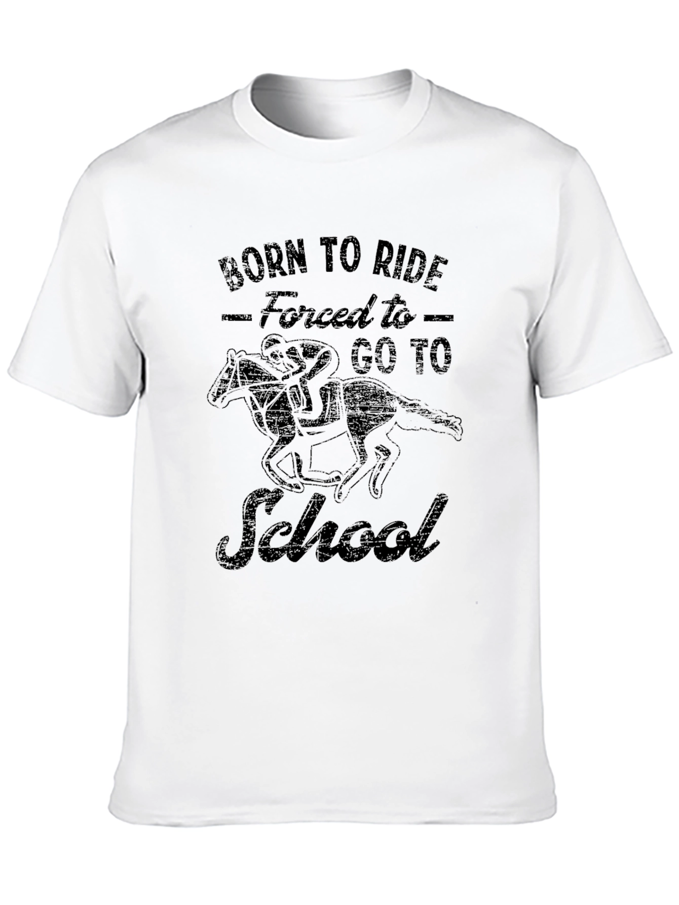 Black Born to Ride Black Graphic Tee view 10
