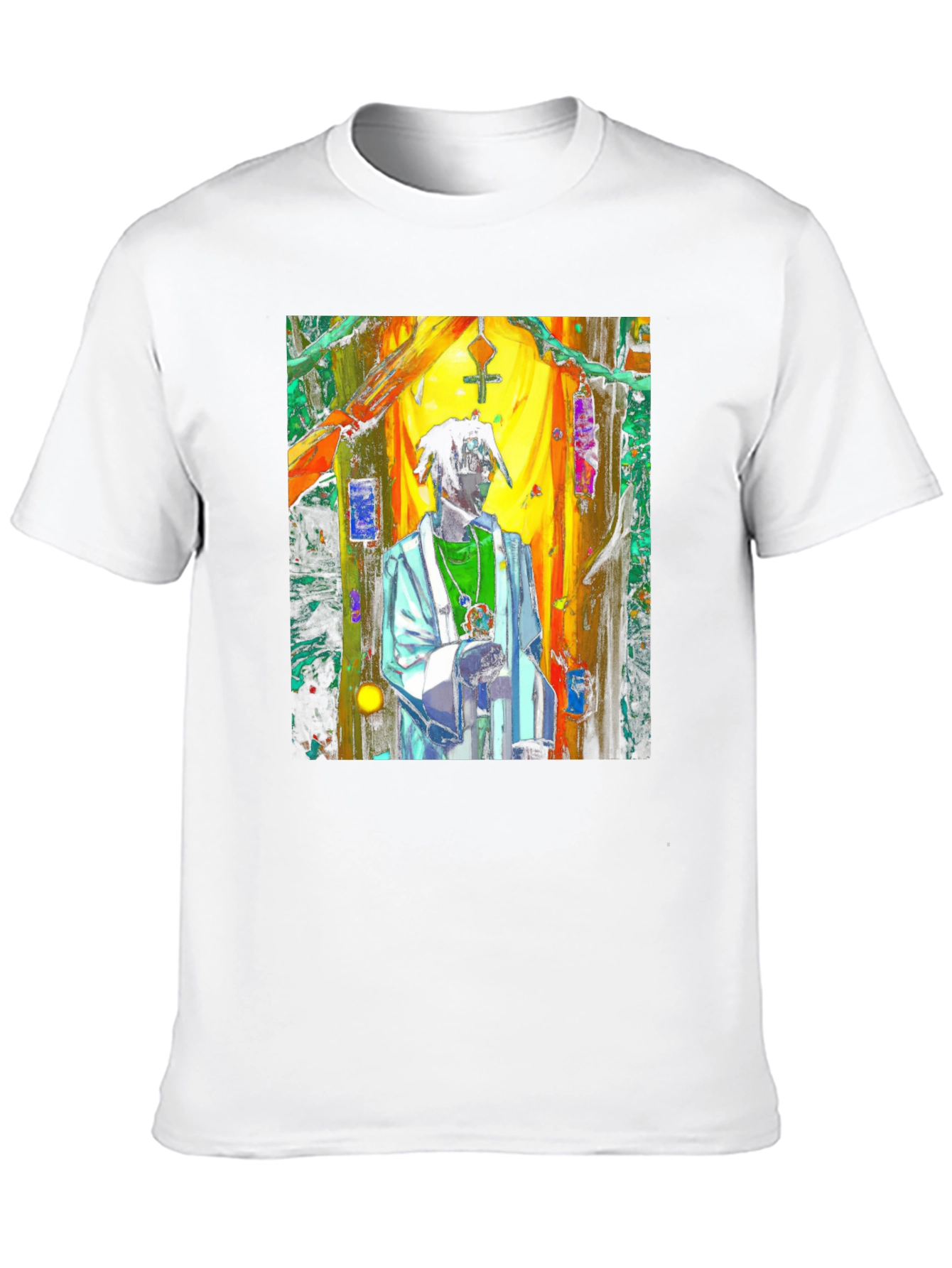 Black Abstract Priest Black T-Shirt Unique Art view 10