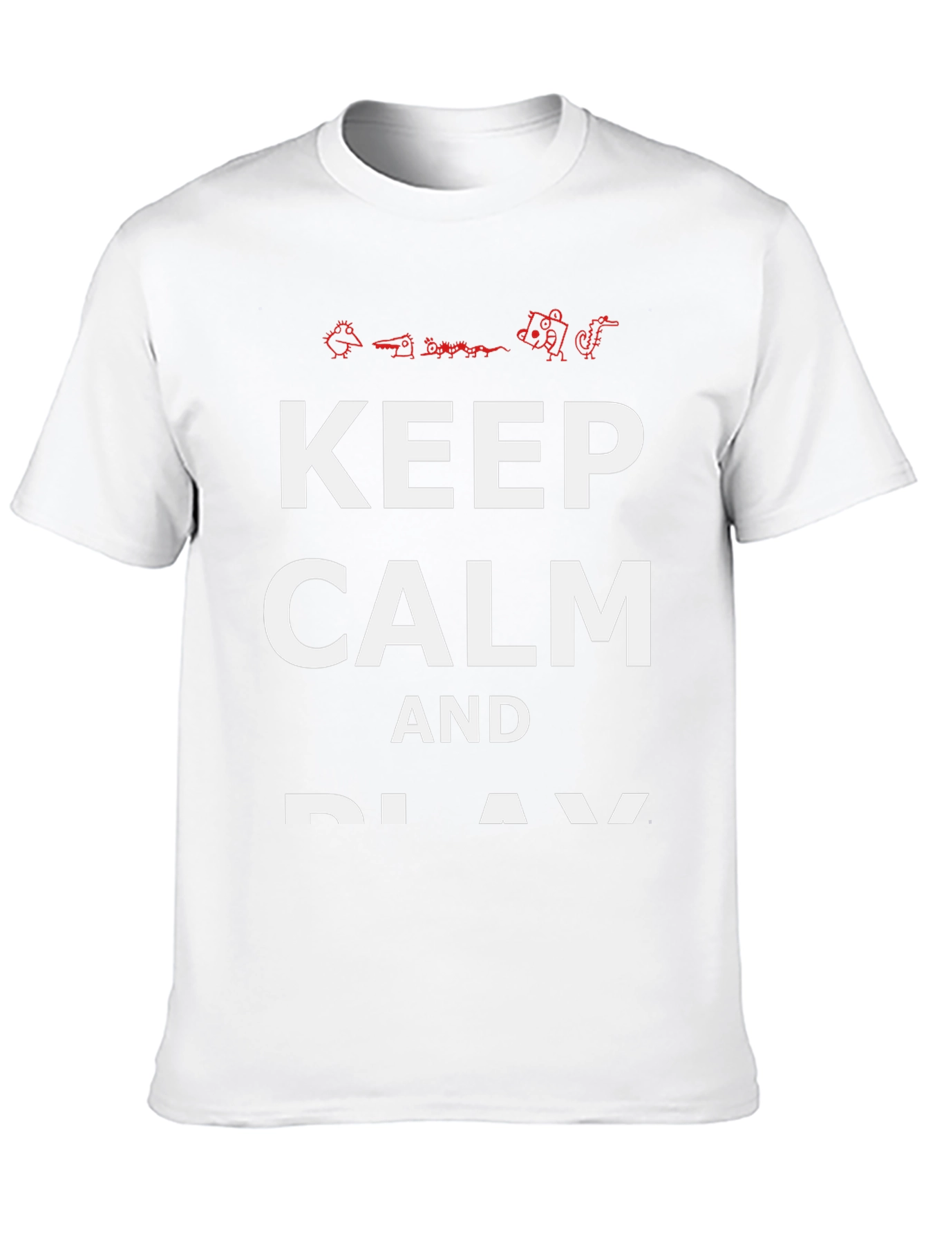Black Keep Calm and Play T-Shirt - Black Cotton Tee view 10