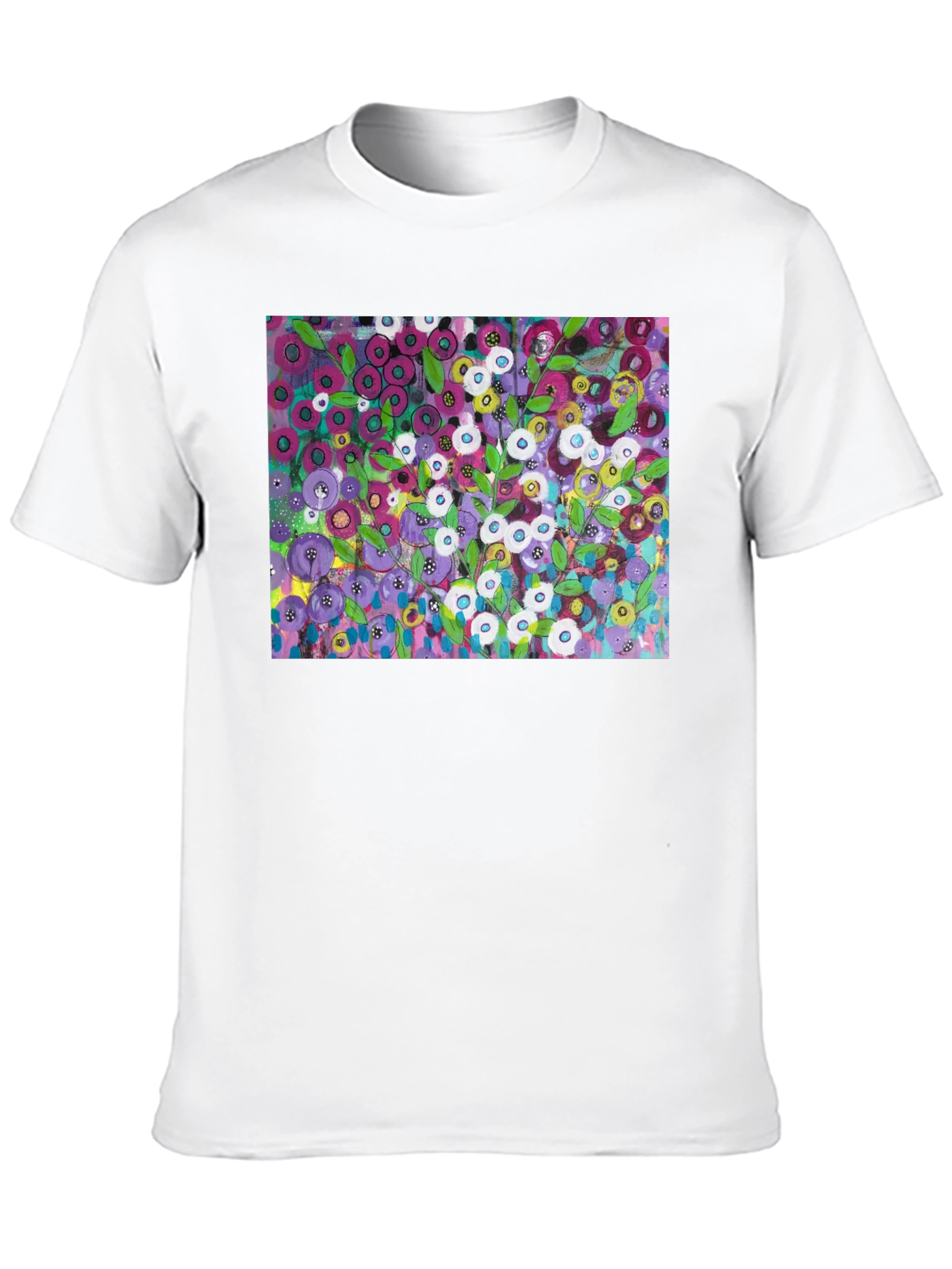 Black Floral Burst Graphic Tee - Modern Art Shirt view 10
