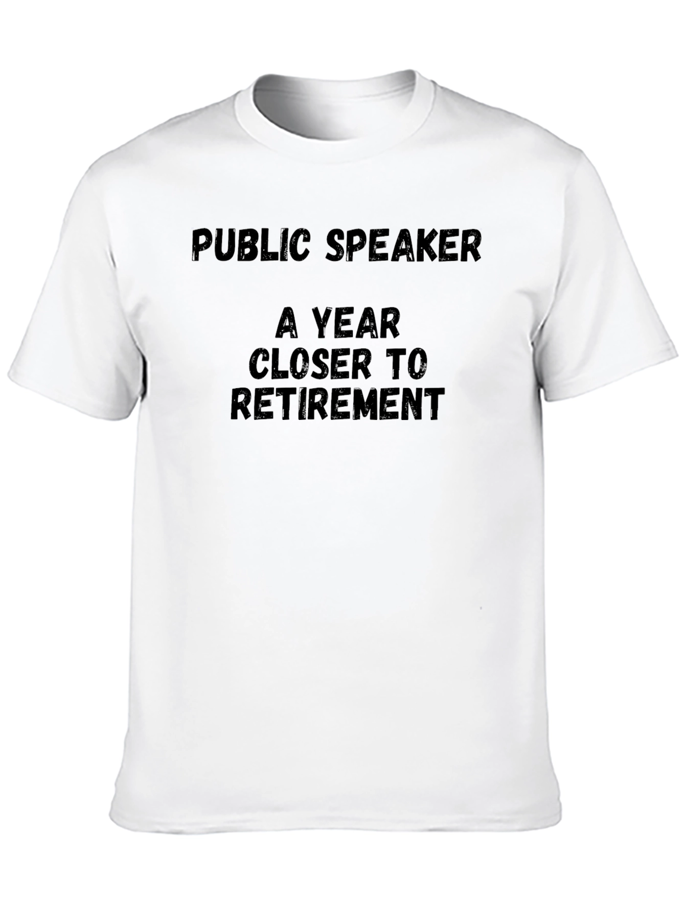 Black Public Speaker Retirement T-Shirt - Black view 10