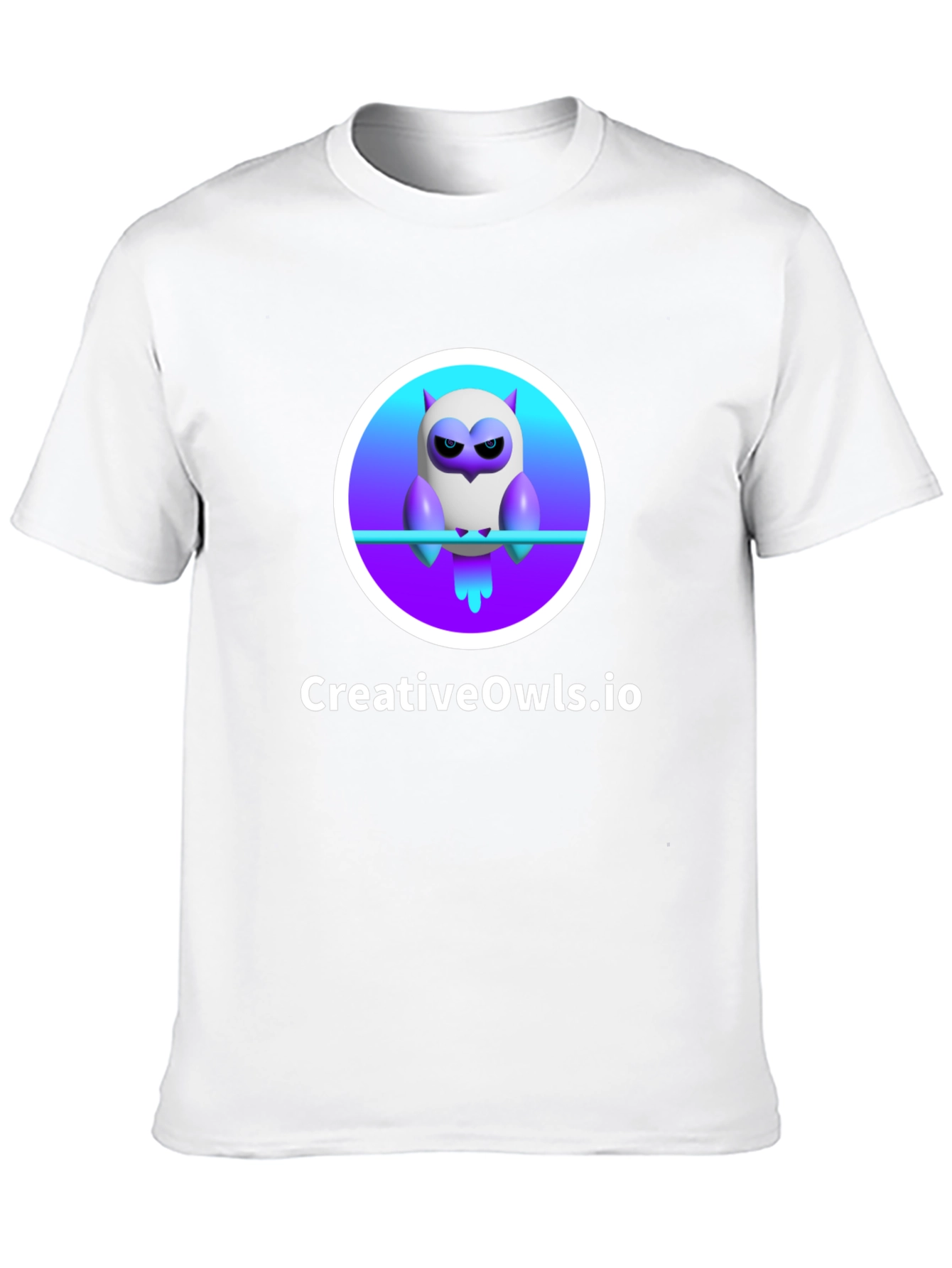 Black CreativeOwls.io T-Shirt view 10