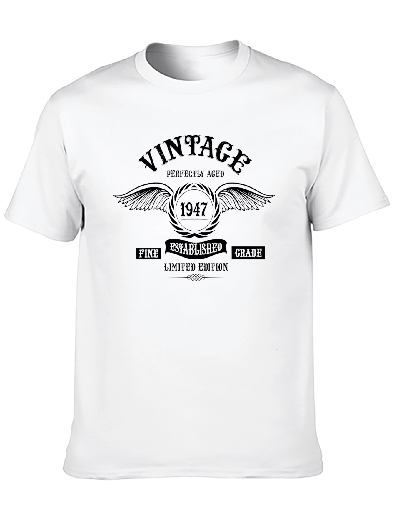 Black Vintage 1947 Established Fine Grade Limited Edition T-Shirt view 10