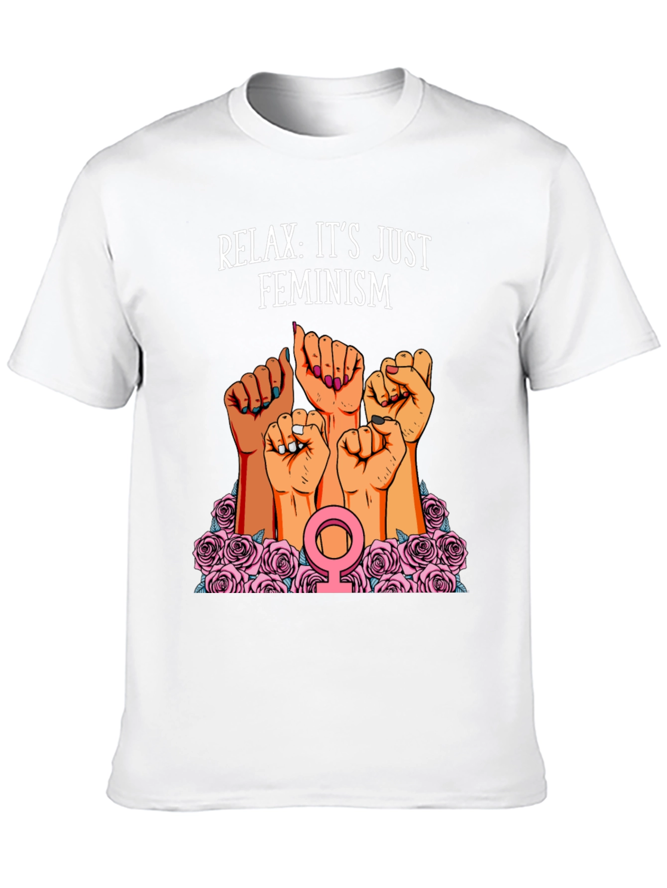 Black Feminist Power T-Shirt: Relax, It's Just Feminism! view 10