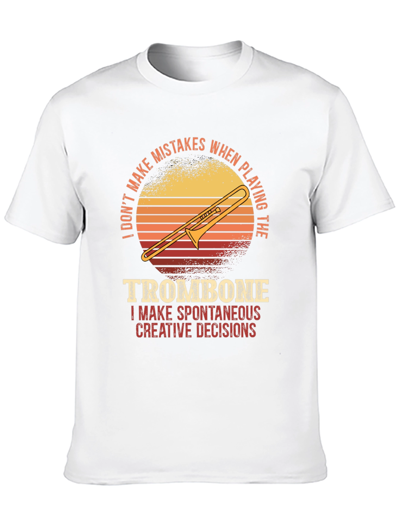 Black Trombone Player Graphic Tee - Spontaneous Creative Decisions view 10