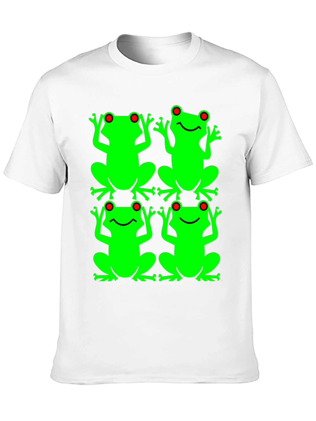 Black Frog Pattern Graphic T-Shirt view 10
