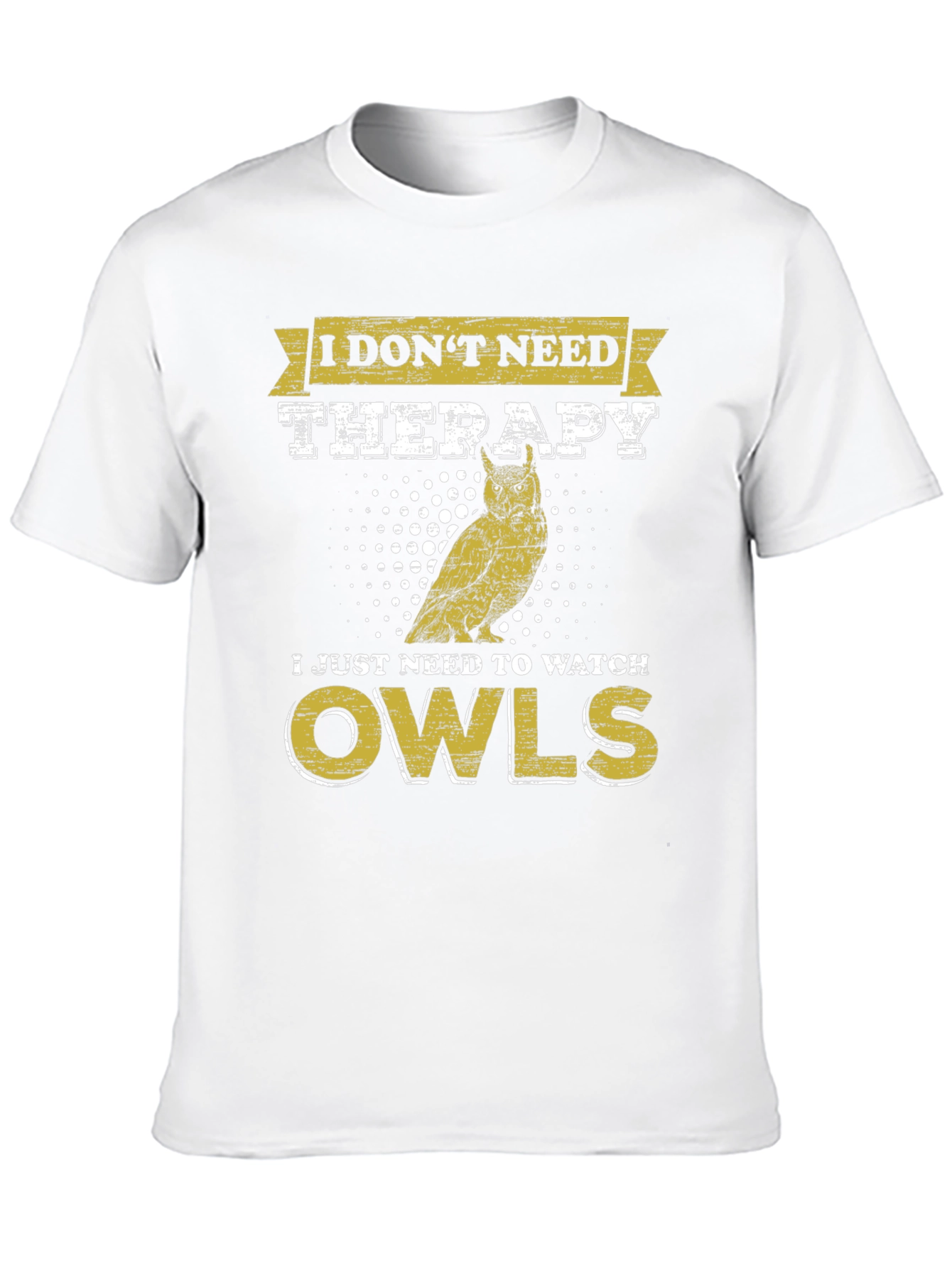 Black Funny Owl Lover T-Shirt: No Therapy, Just Owls! view 10