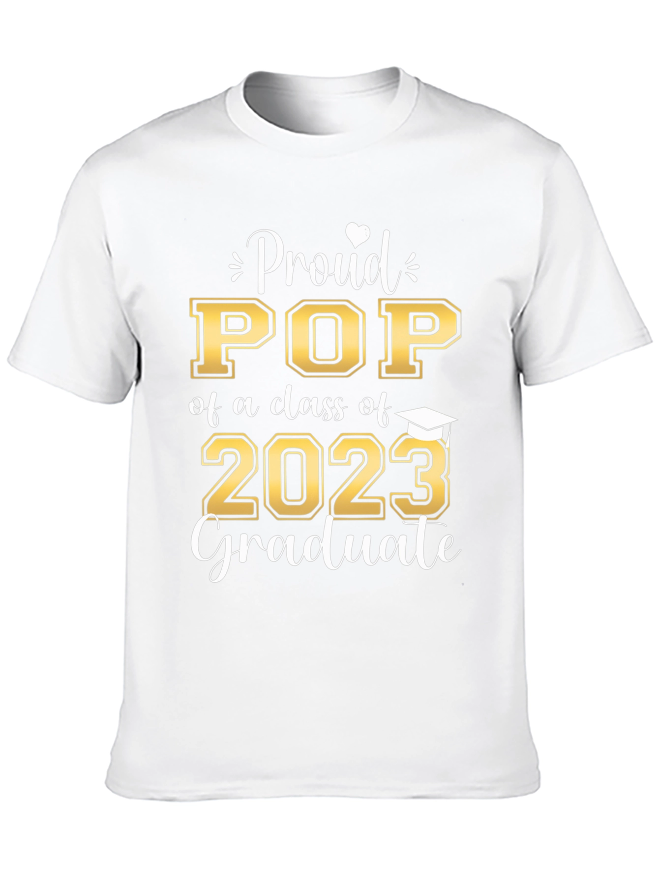 Black Proud Pop of a Class of 2023 Graduate T-Shirt view 10