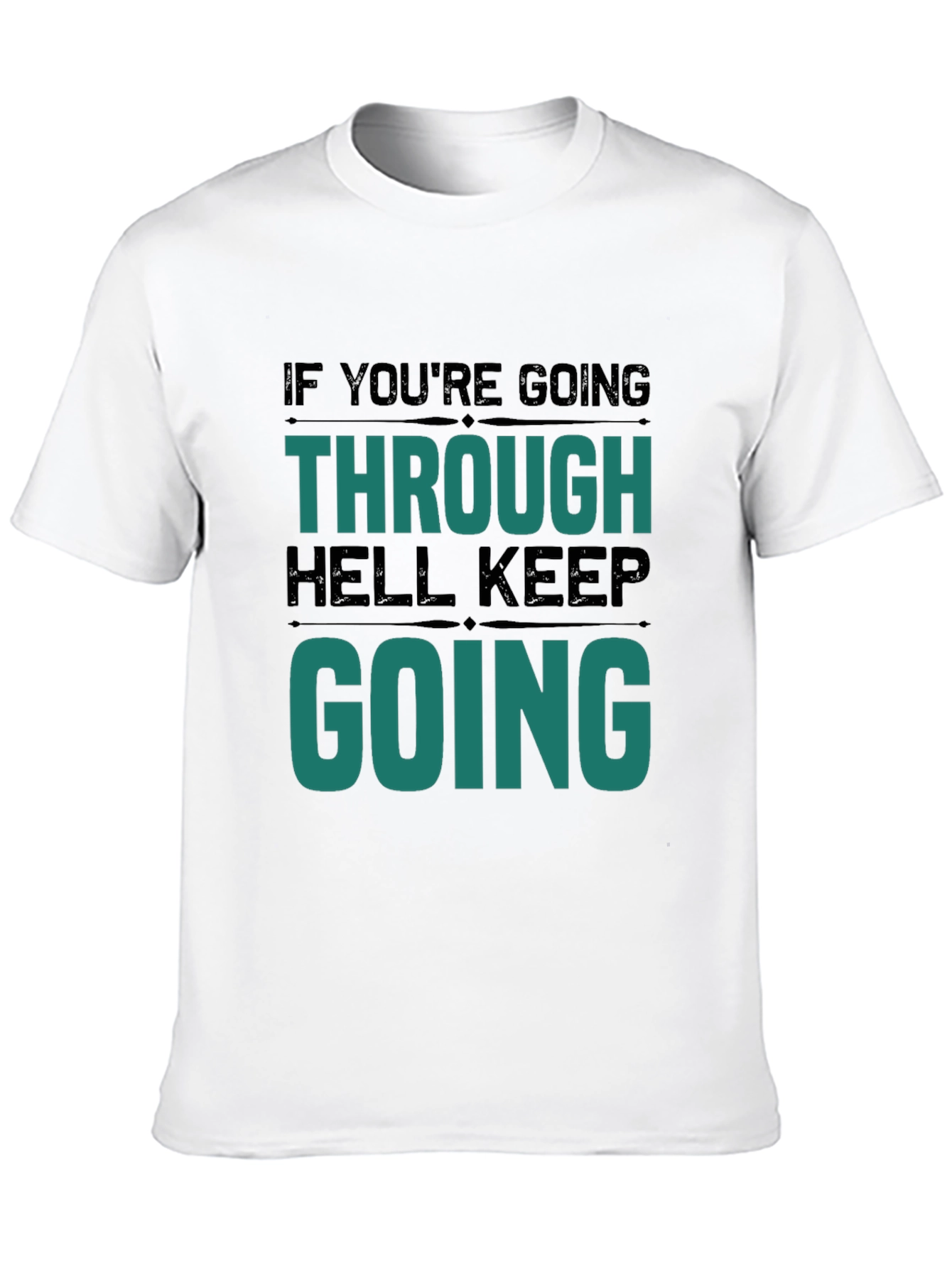 Black Motivational Graphic T-Shirt - Keep Going view 10